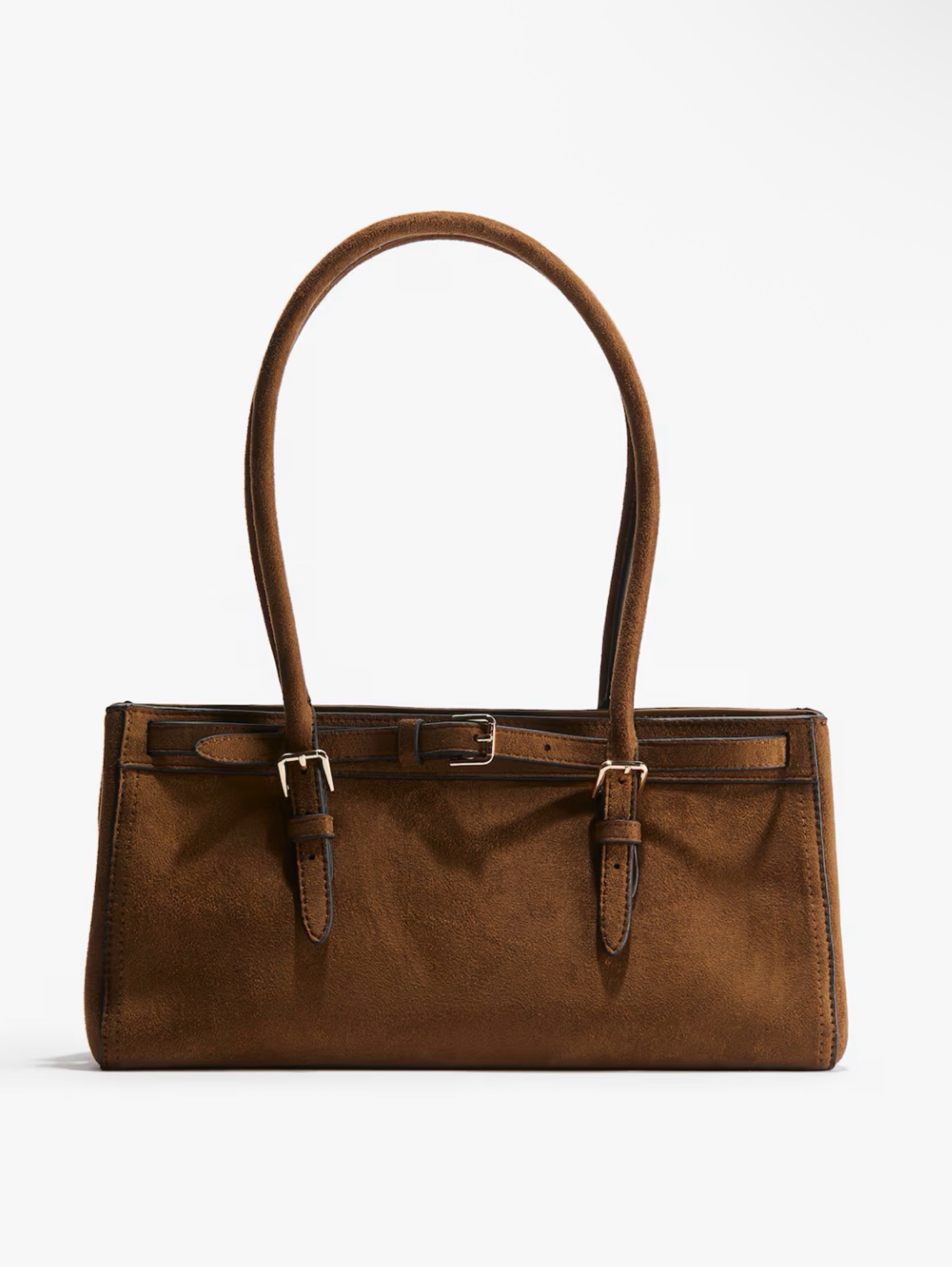 Brown Suede Leather Shoulder Bag