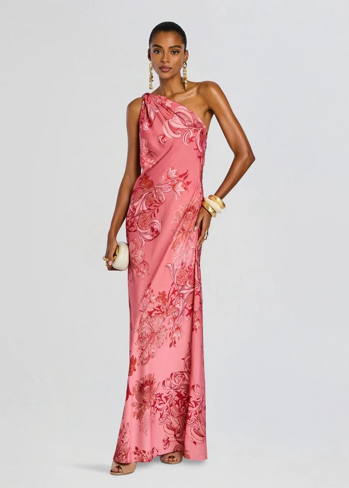 hemant and nandita one shoulder dress Hemant & Nandita One Shoulder Dress TrenLend