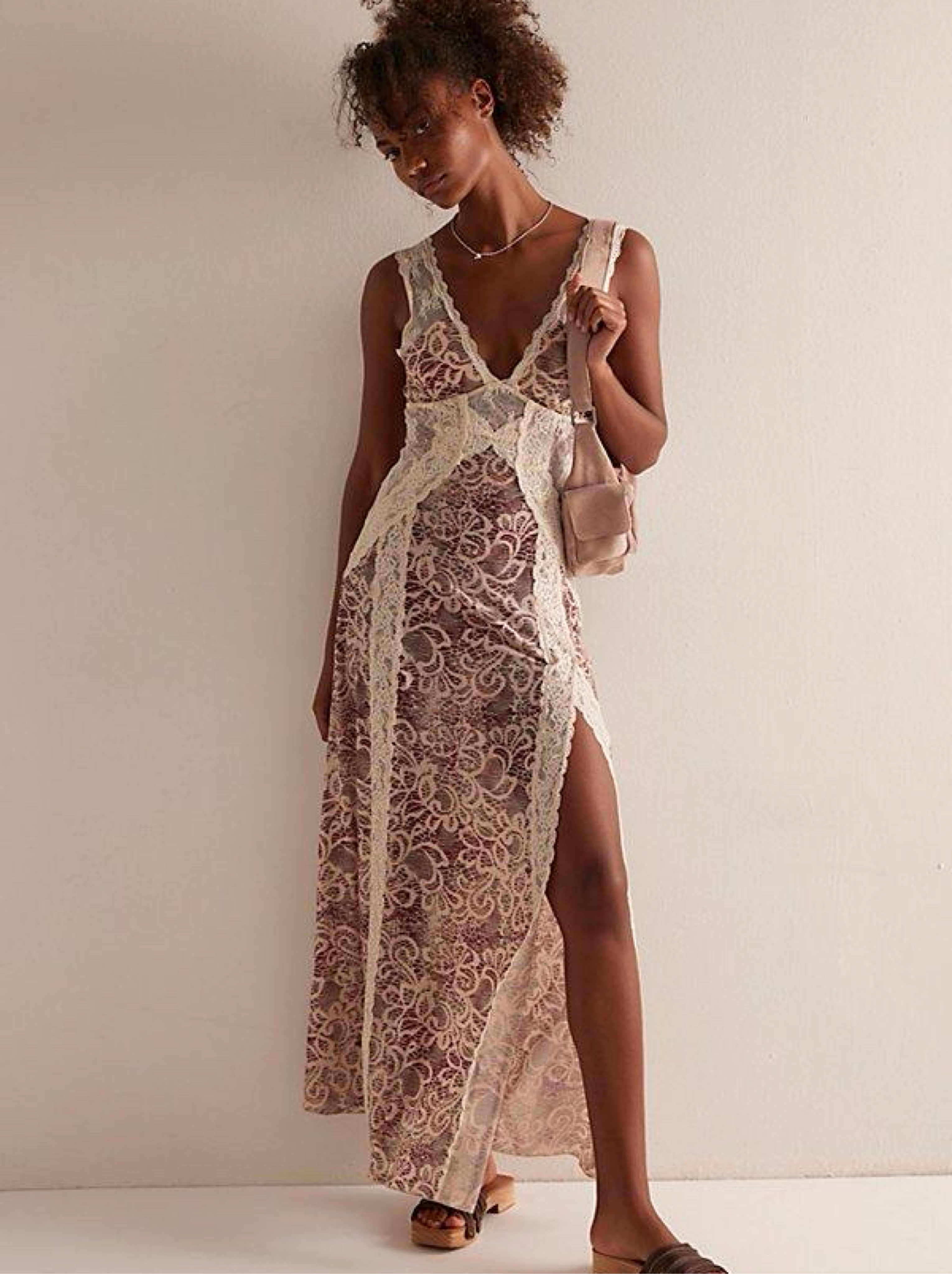 intimately free people maxi dress Free People - x Intimately FP Suddenly Fine Maxi Slip Dress