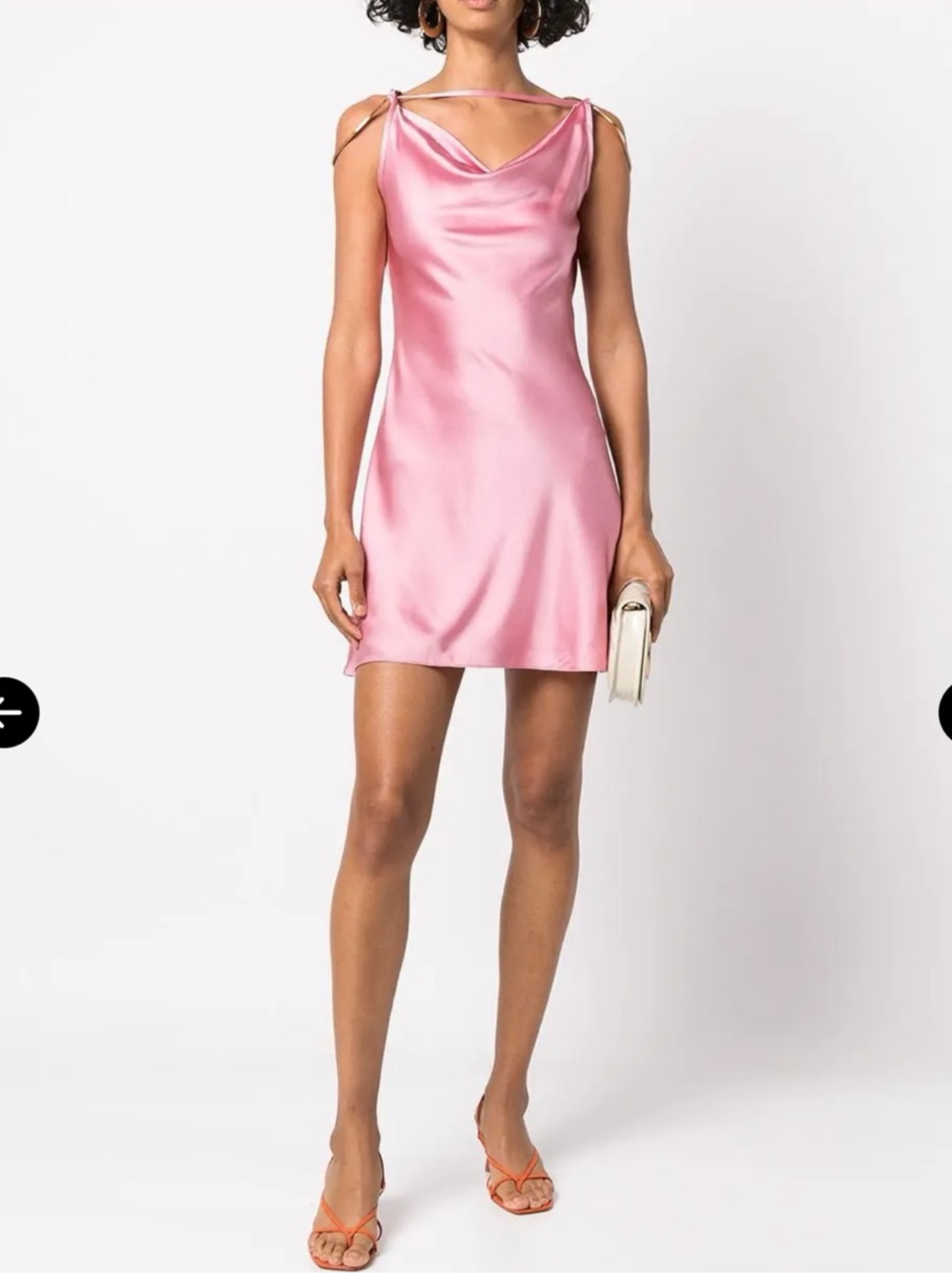 lip silk dress Cowl Neck Dress