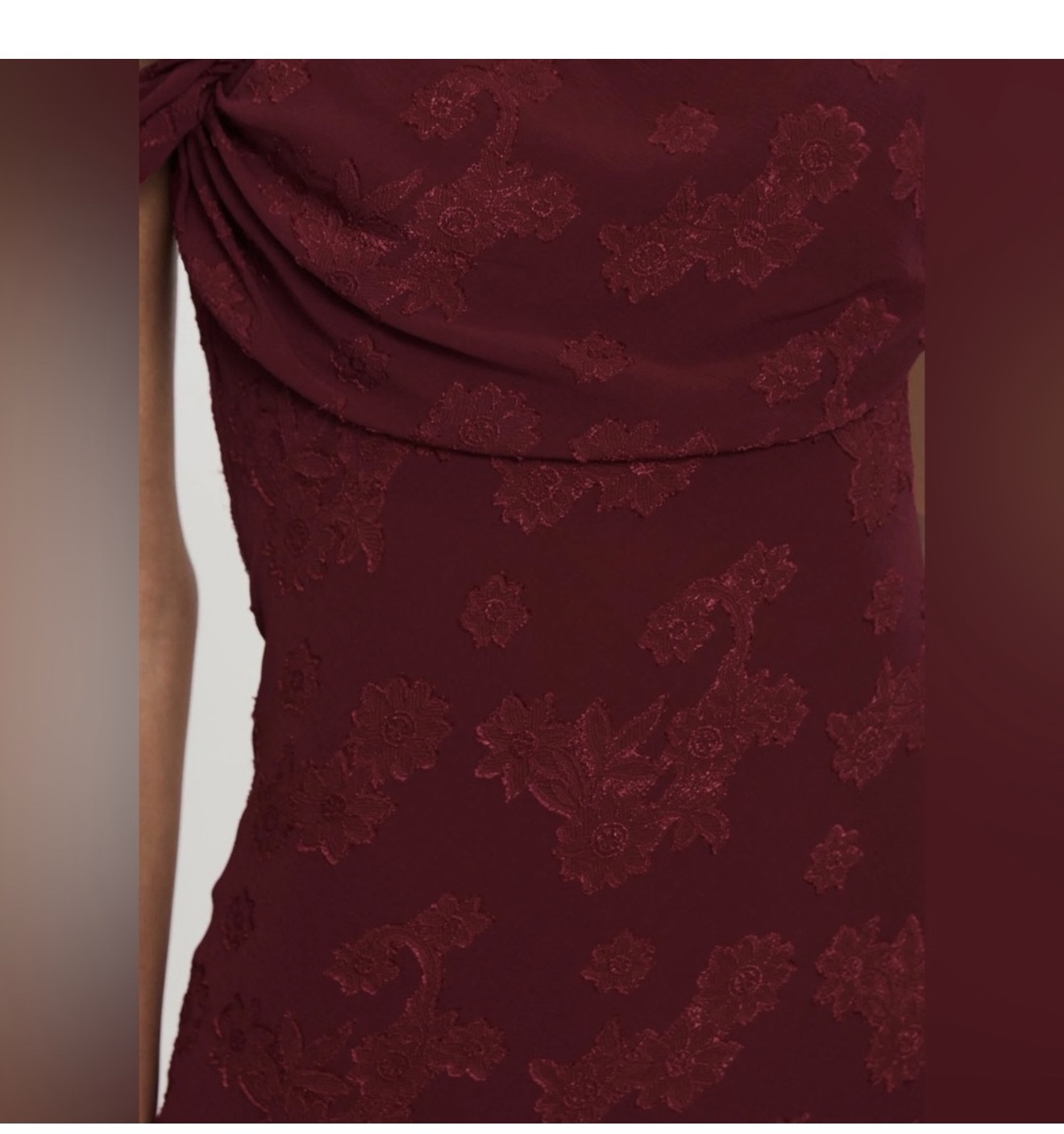 Princess Polly Azura Off The Shoulder Maxi Dress Burgundy by Princess Polly  - Pickle