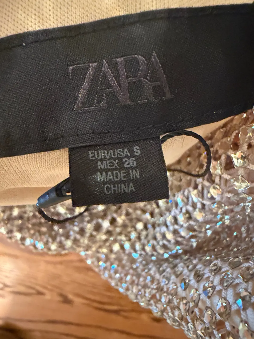 Tan Zara crystal dress, photo 5 of 6