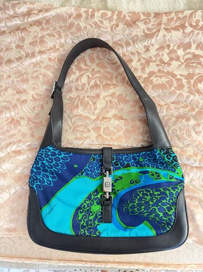 S/S 1999 Gucci by Tom Ford Acid Flower Print Jackie Bag by Gucci