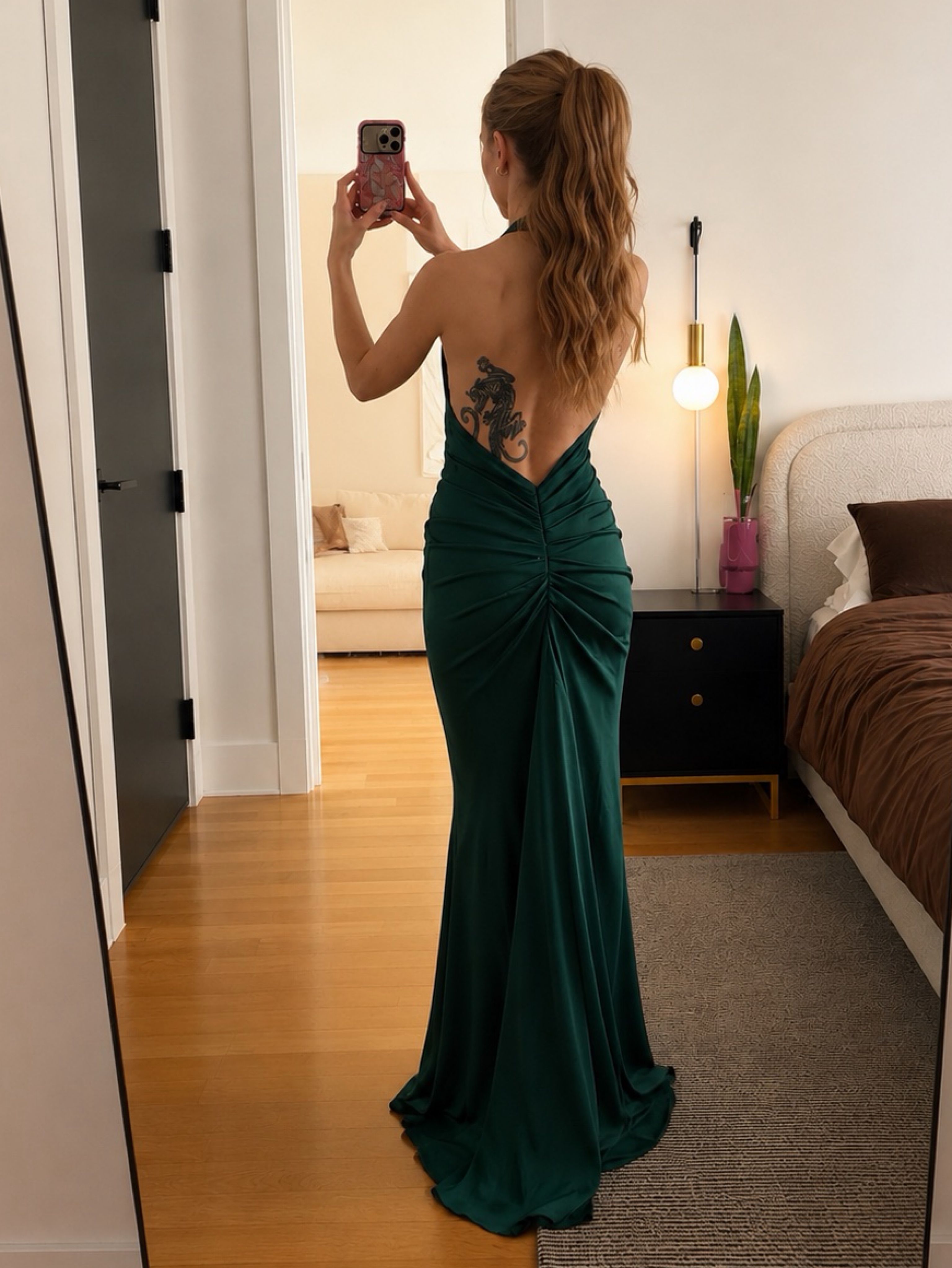 emerald green backless formal dress Gown by BABYBOO Promgirl SIZE:0 Plus Size Formal Dress Bachelorette' recap: Rachel takes tie event