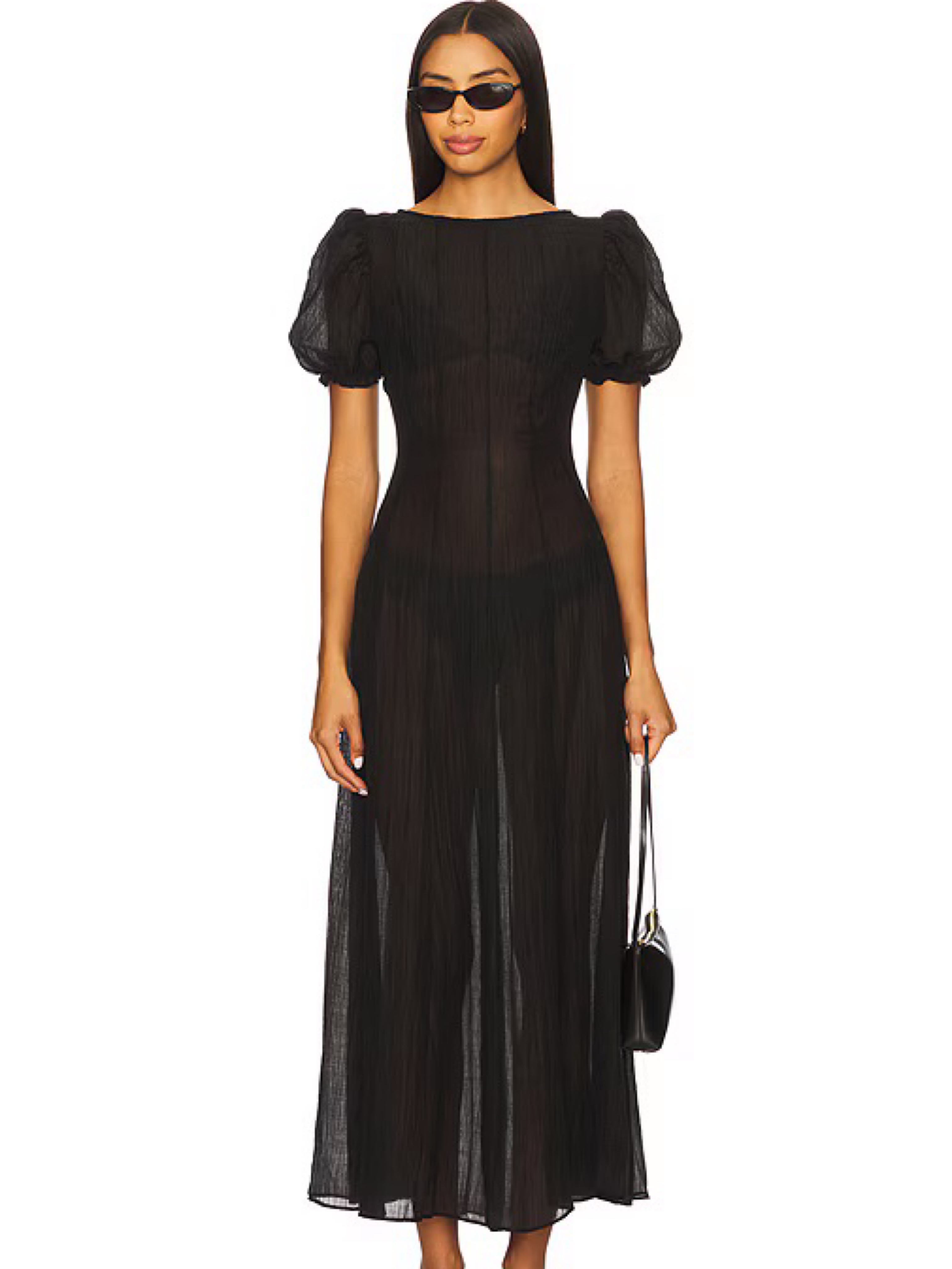 LPA Emory Midi Dress Black