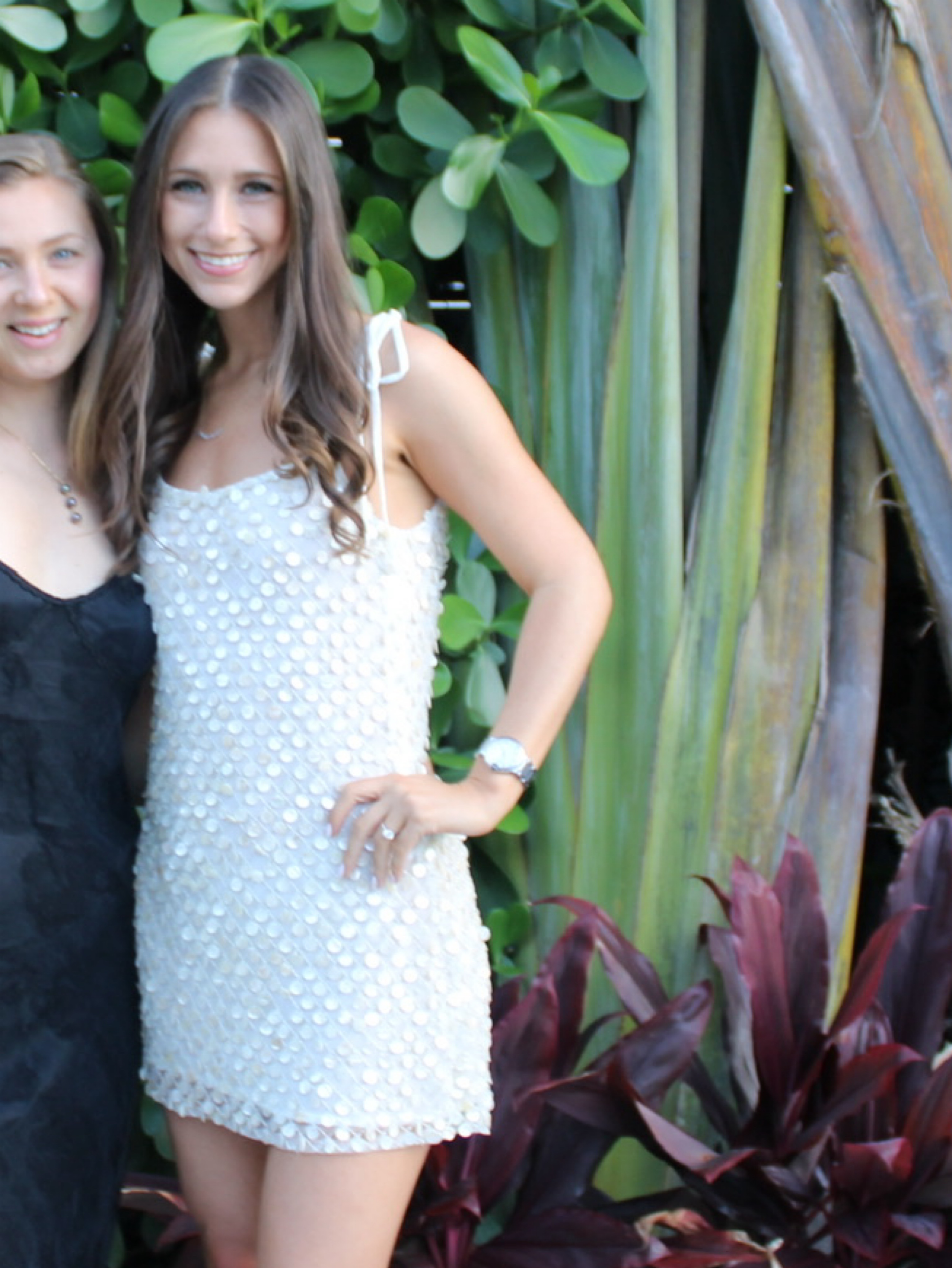 white shell sequin dress Orelli Shell Sequin Knit Maxi Dress
