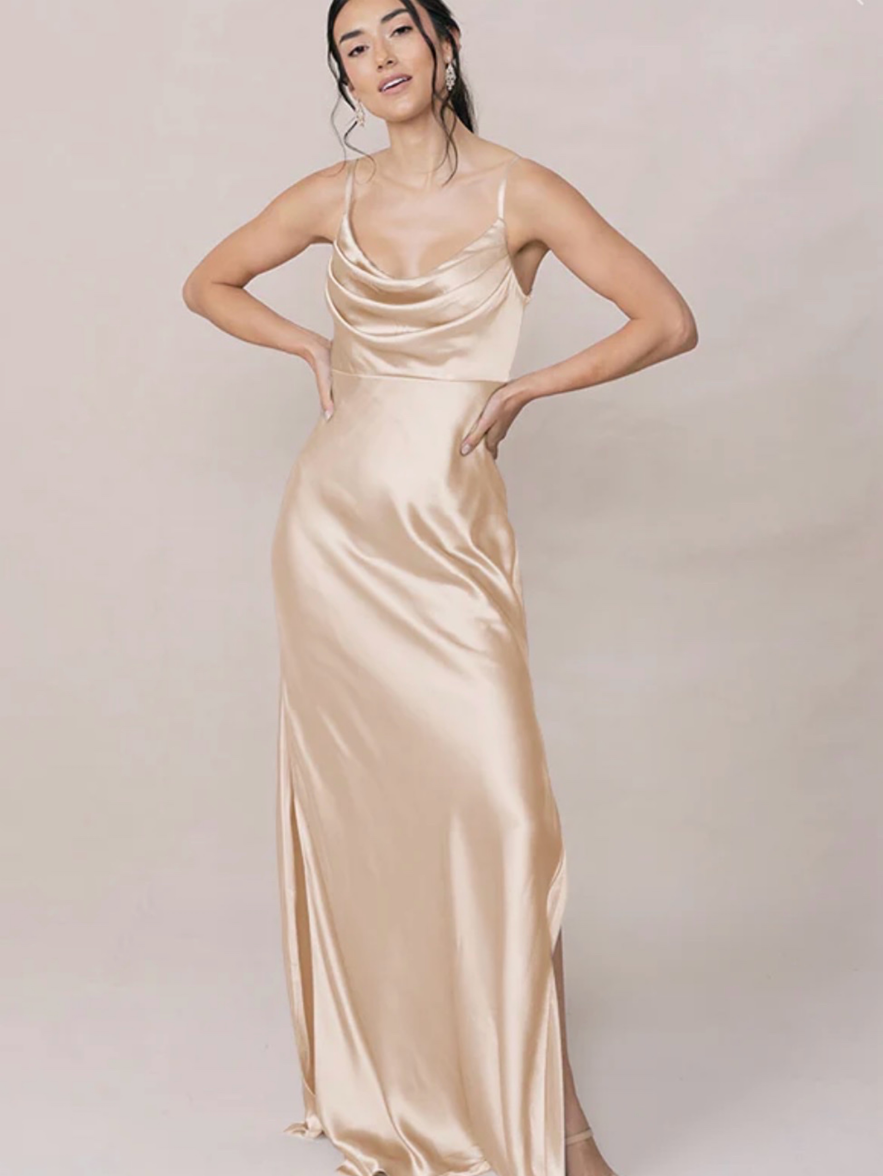 Skye Satin Dress by Revelry