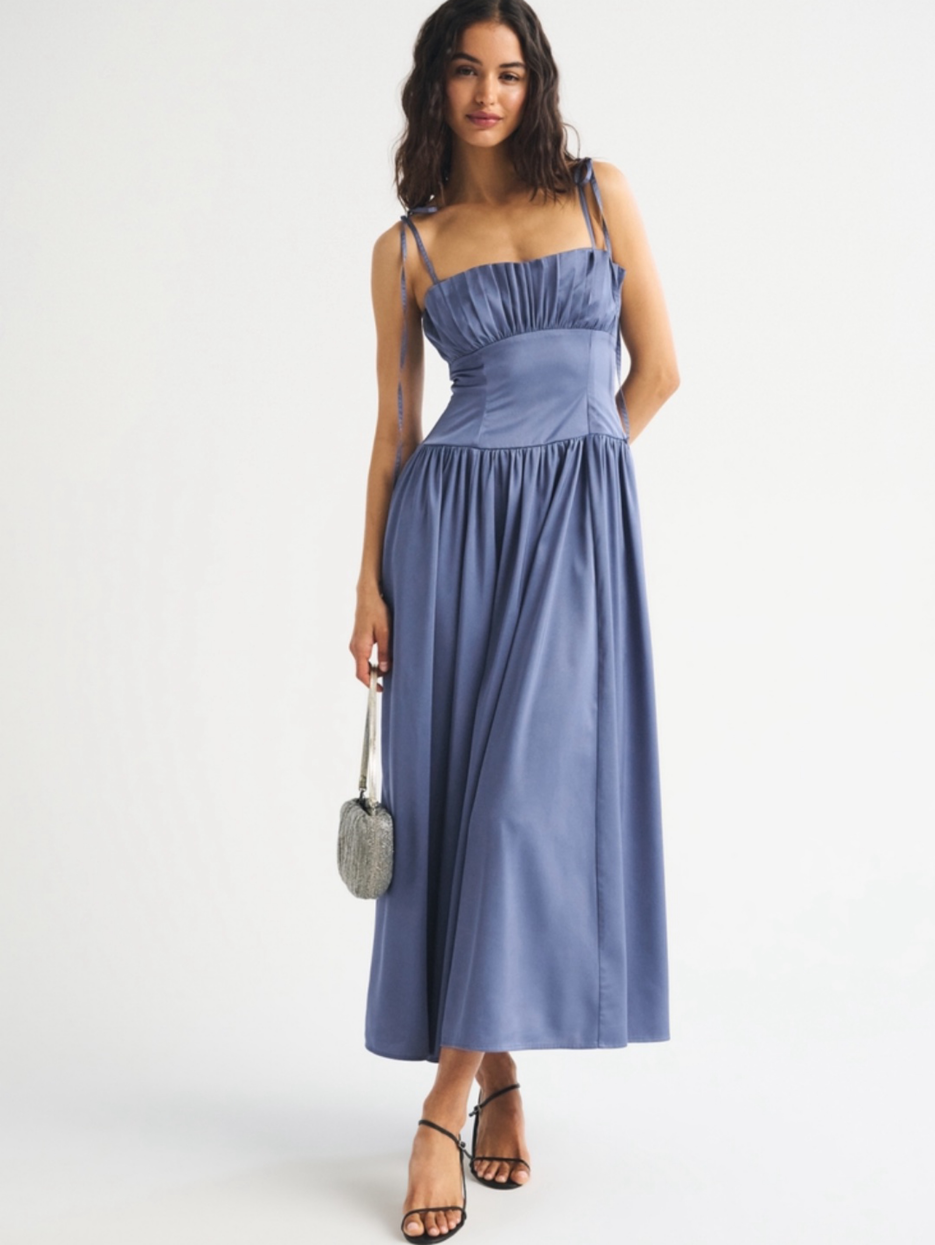 Bra-Free Tie-Strap Maxi Dress