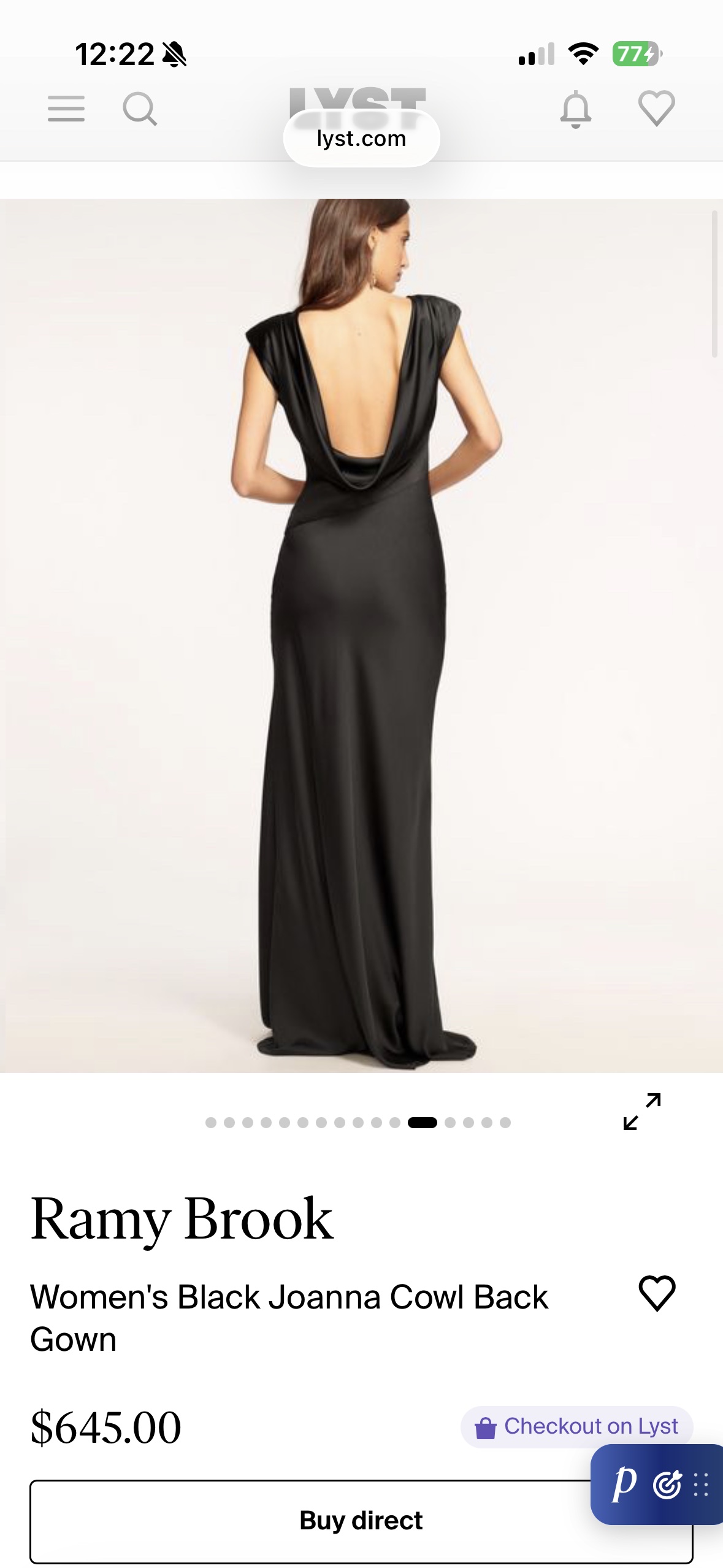 Ramy Brook Black Joanna Cowl Back Gown by Ramy Brook - Pickle Ramy Brook Black Joanna Cowl Back Gown by Ramy Brook - Pickle