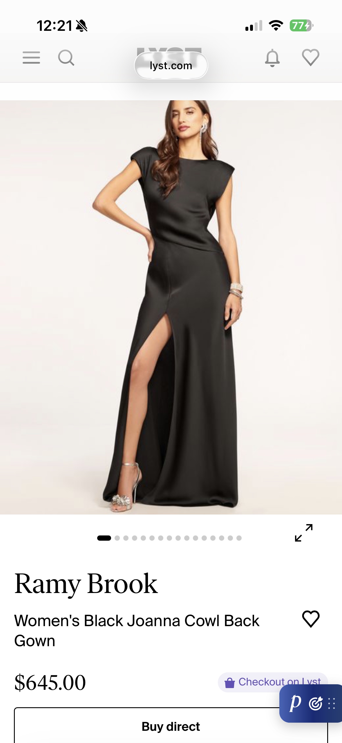 Ramy Brook Black Joanna Cowl Back Gown by Ramy Brook - Pickle Ramy Brook Black Joanna Cowl Back Gown by Ramy Brook - Pickle