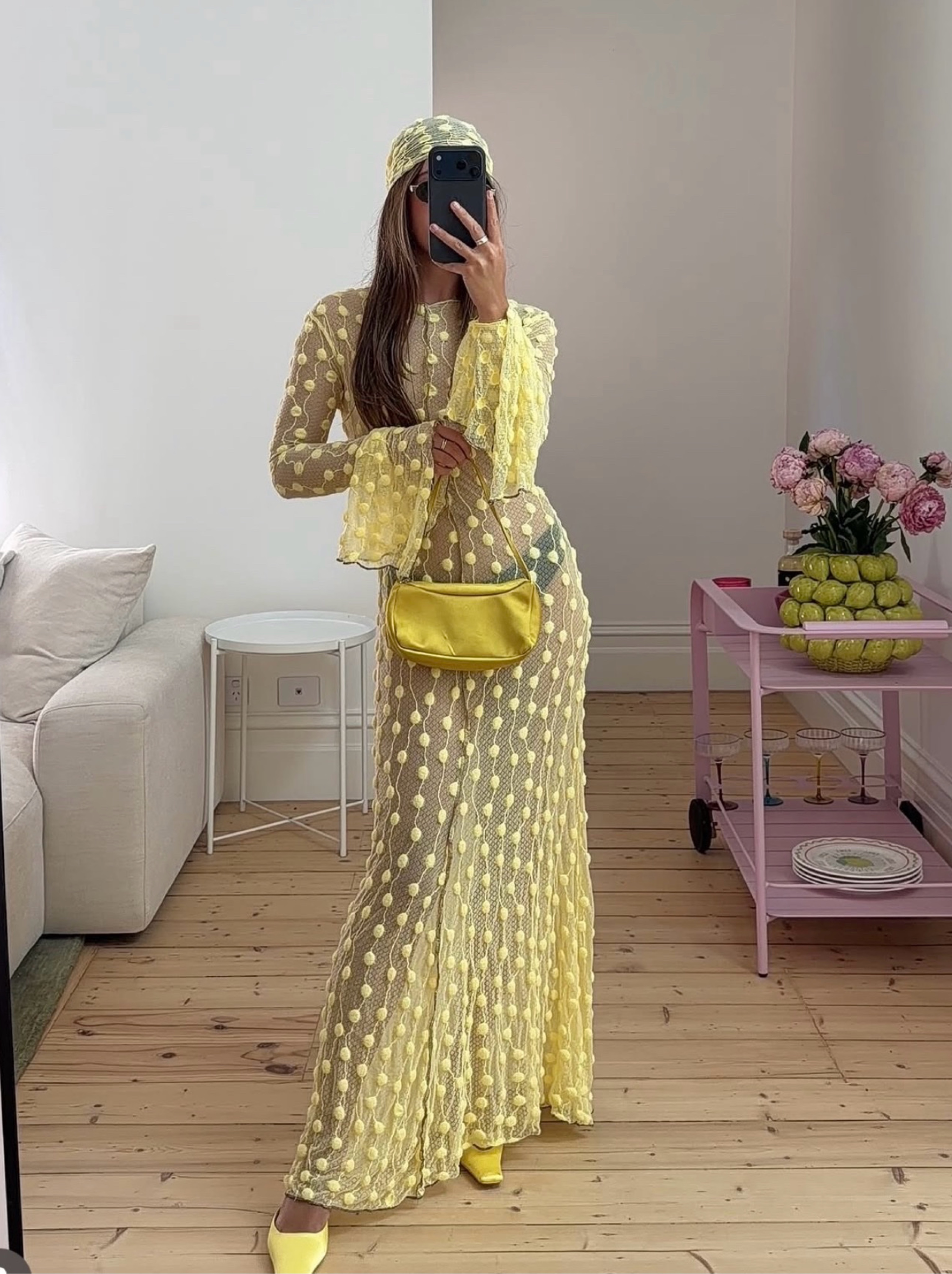 Marfa Yellow Dabbie Lace Dress💛