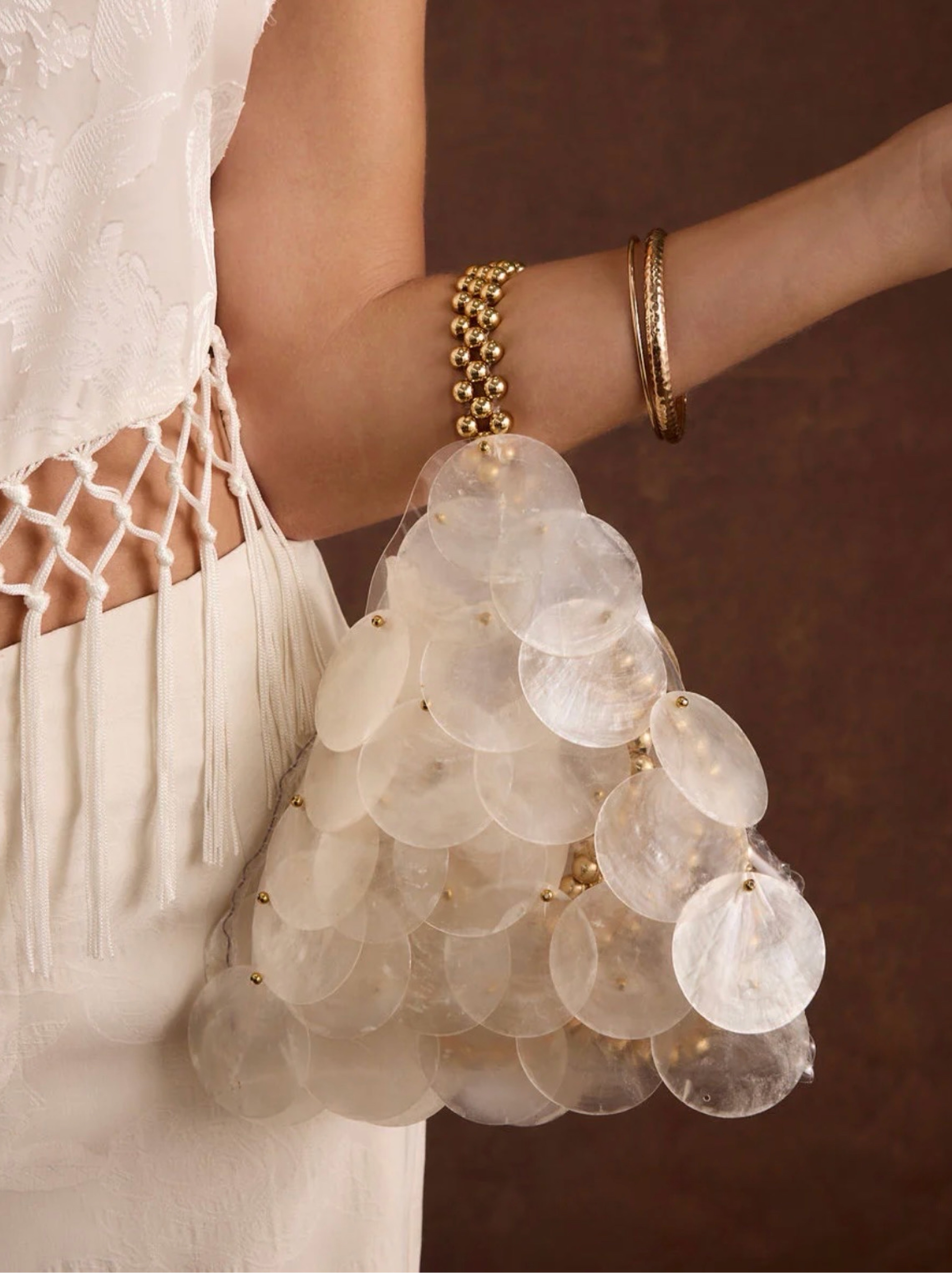 Shell Statement Beaded Bag | Coastal Chic