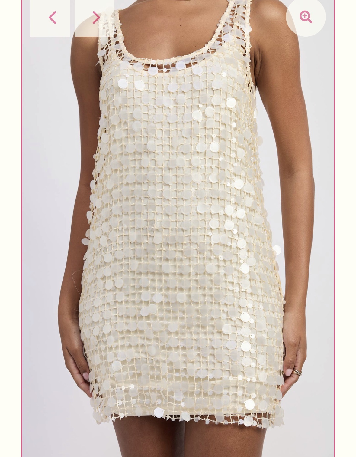 Cream Sequin Mini Dress by And Then LB - Pickle