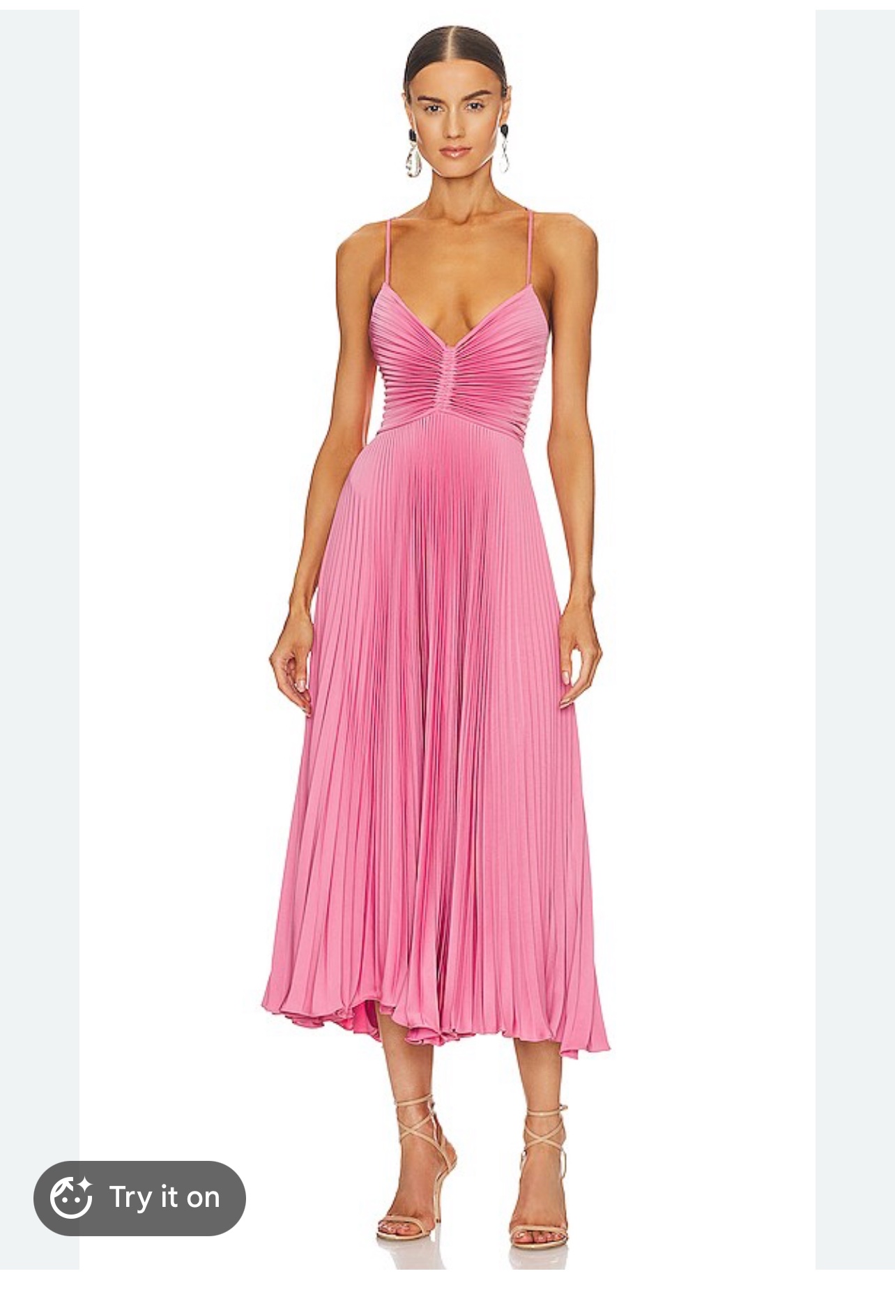 A. L. C. Pleated Gemini Dress in Chateau Rose by ALC - Pickle