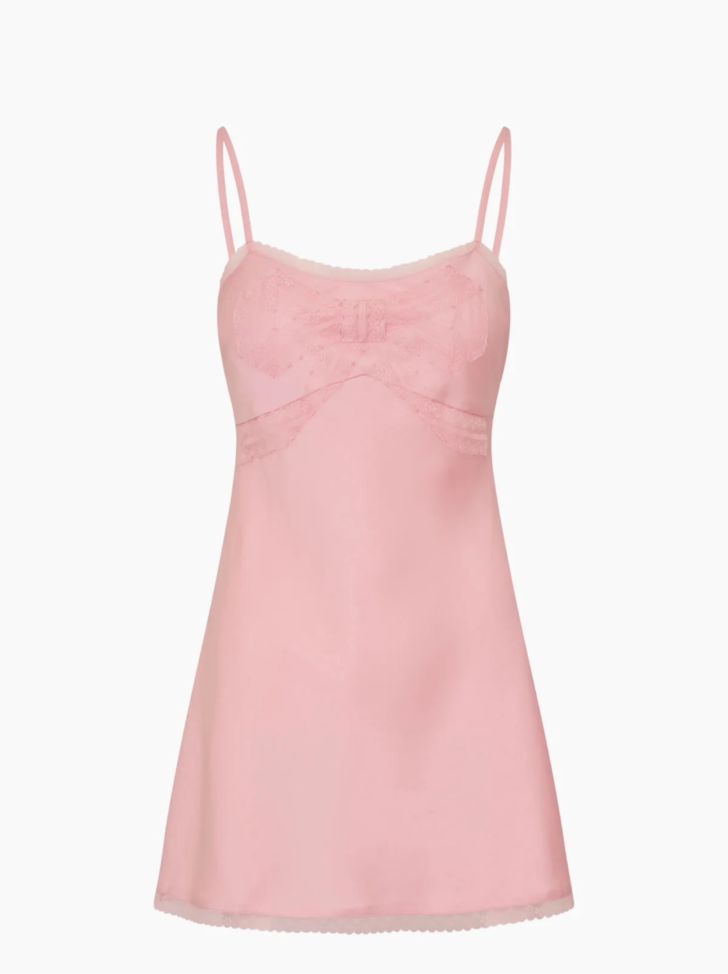 love shack fancy bow dress pink LoveShackFancy - - Lolisa Bow-Detailed Mini Dress - Pink - US 12