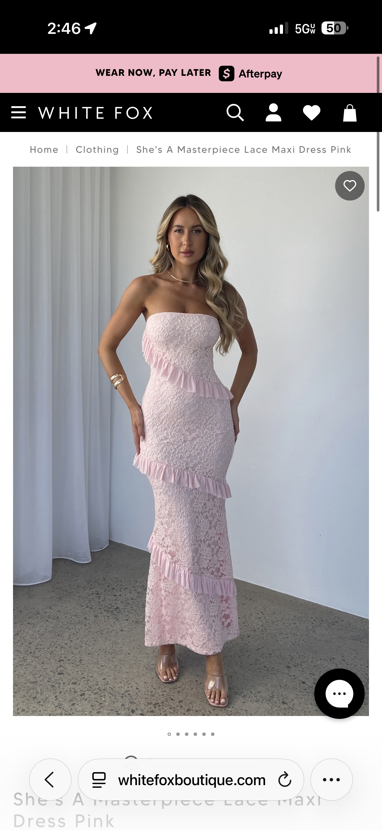 Pink Ruffle Maxi Dress by White Fox Boutique - Pickle