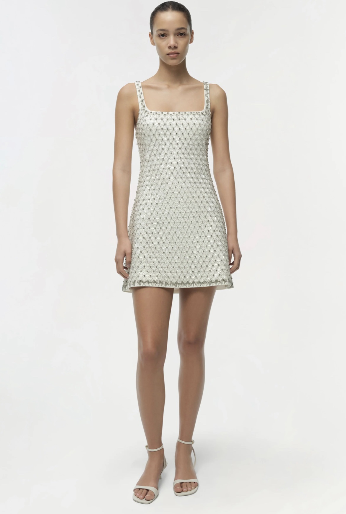 SIMKHAI Ziva Sleeveless Embellished Mini Dress