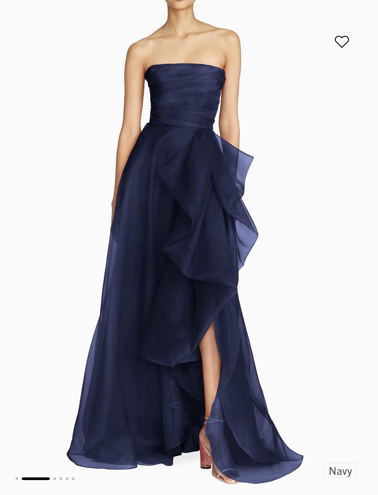 THEIA Teresa Draped Tulle Gown