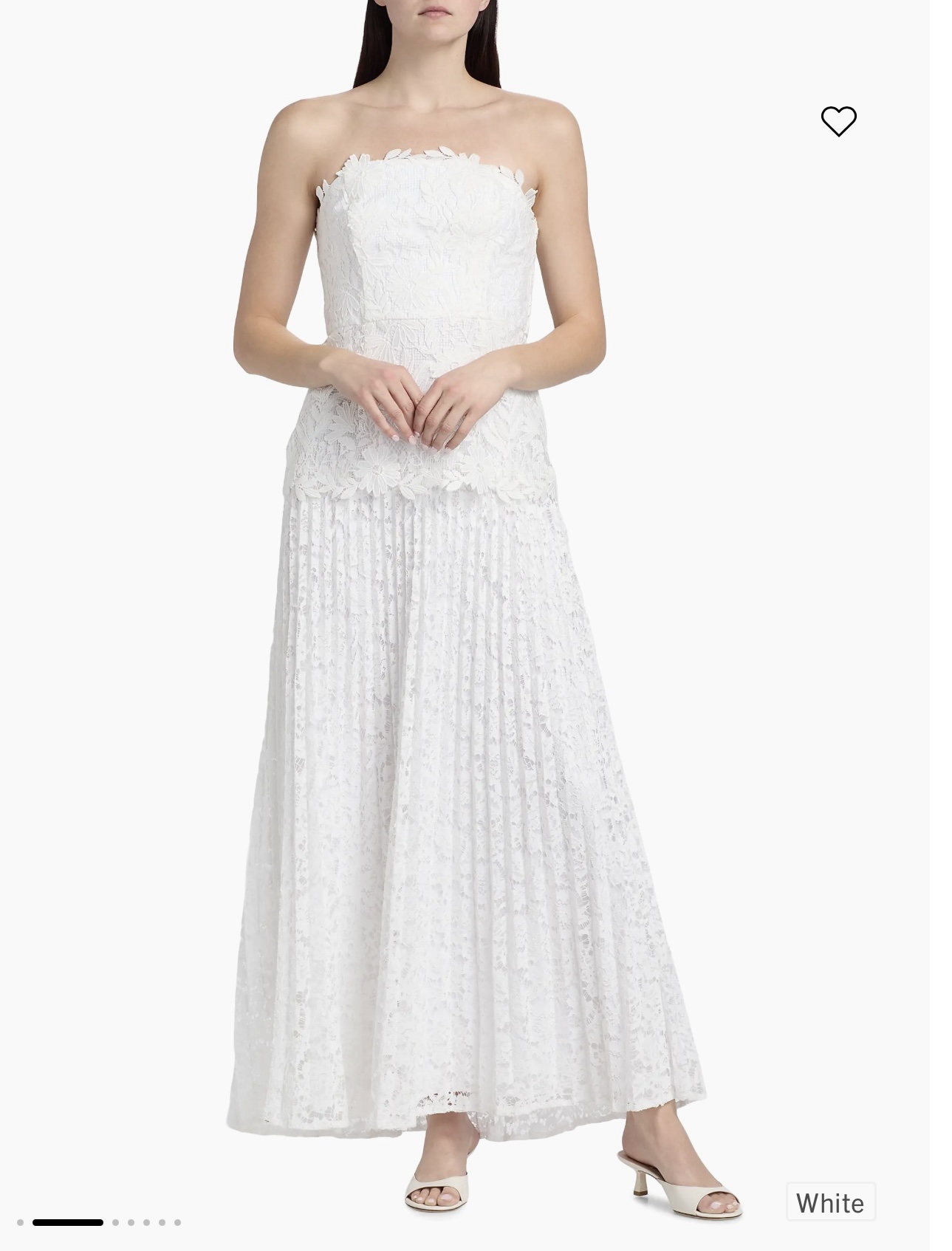 MILLY Norelle Lace Strapless Maxi Dress