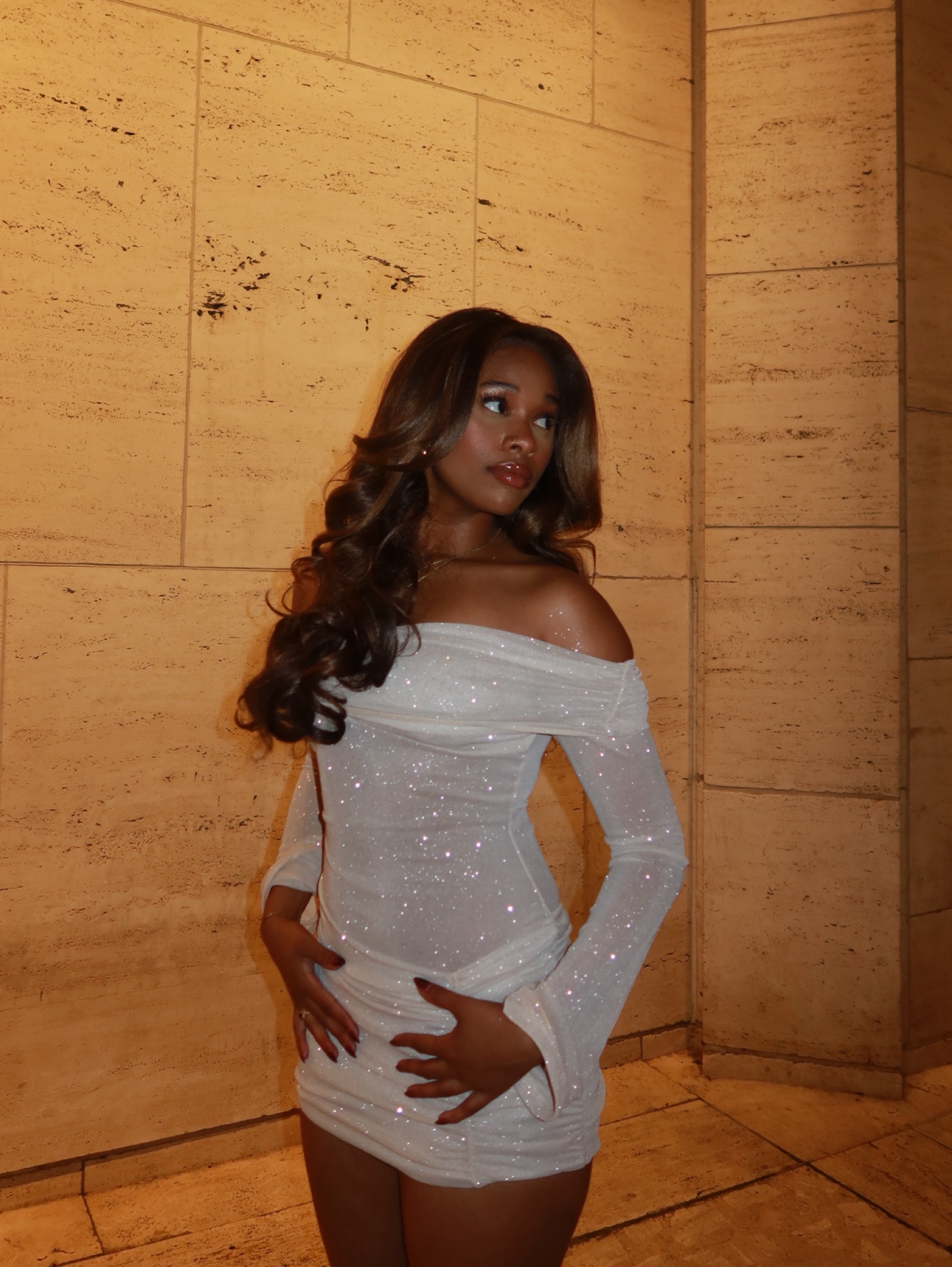 White fox Need A Miracle Glitter Dress by White Fox Boutique | Pickle