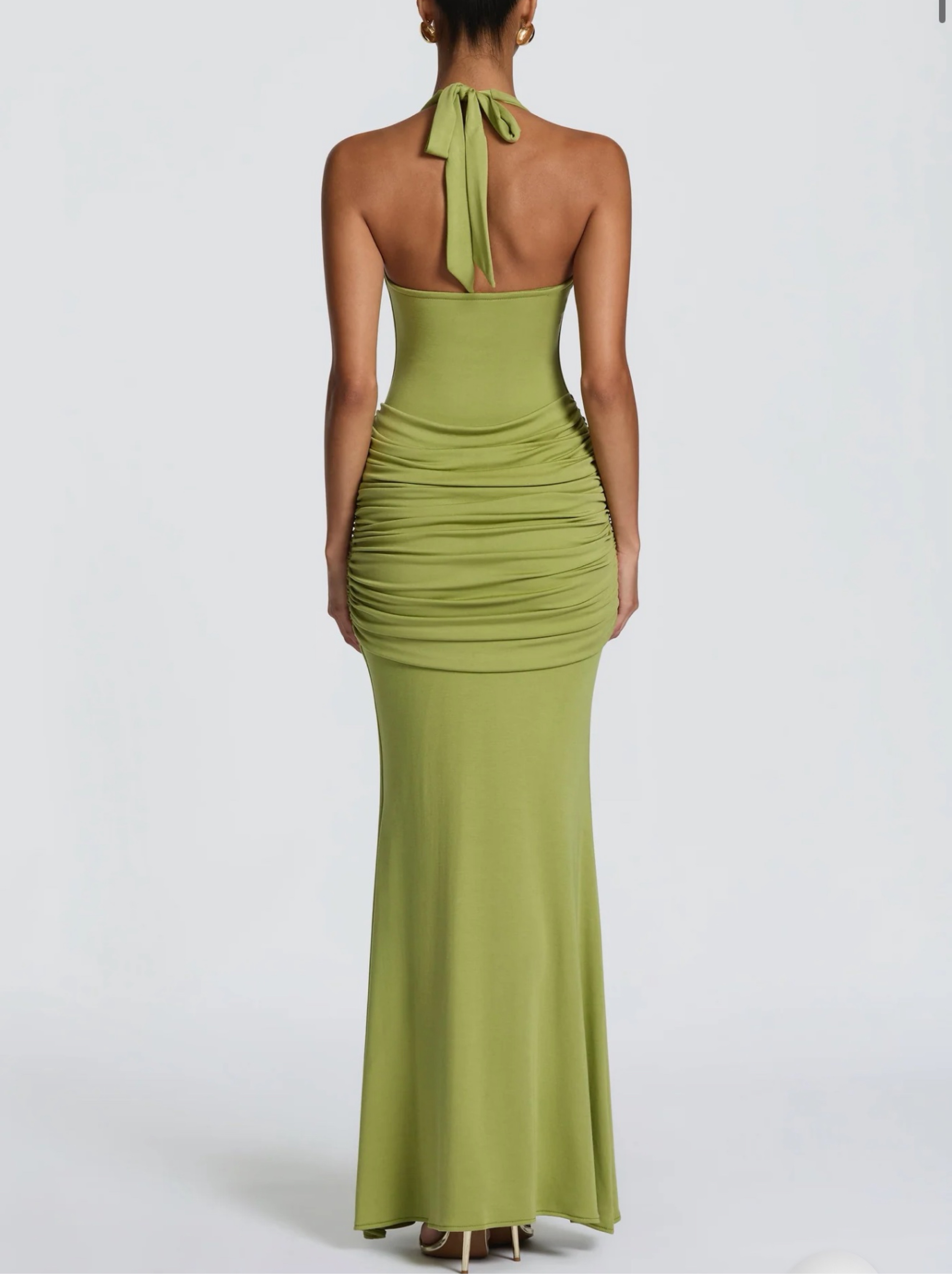lime green ruched dress Ruched Fantec Neon Lime Ruched Dress SHEIN SXY Neon Lime Ruched Split Thigh Dress SHEIN USA