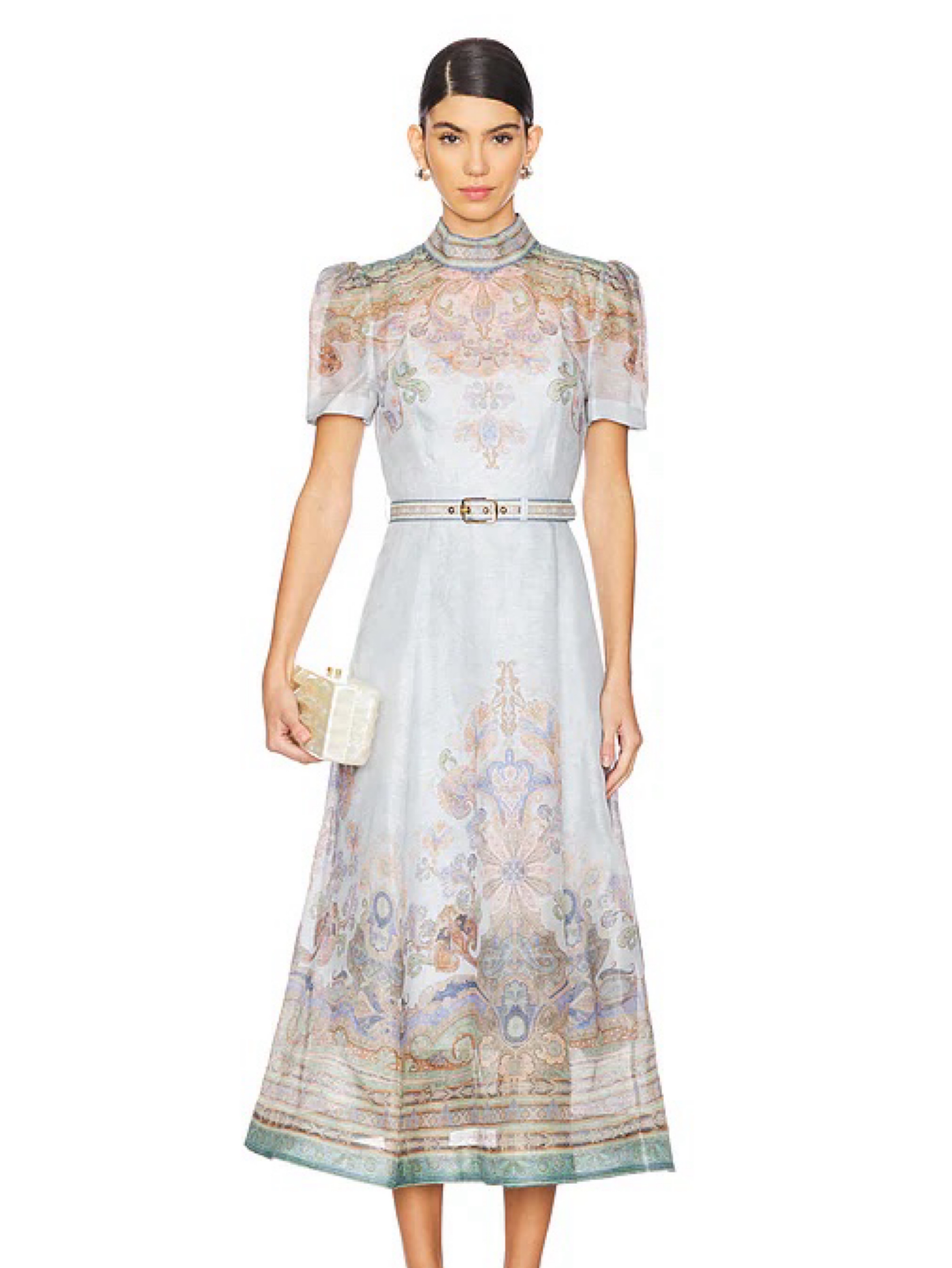 zimmerman blue dress Zimmermann - Silk Wrap Mini for Women - Size 0 NUM button closure Zimmerman Eden Belted Midi Dress