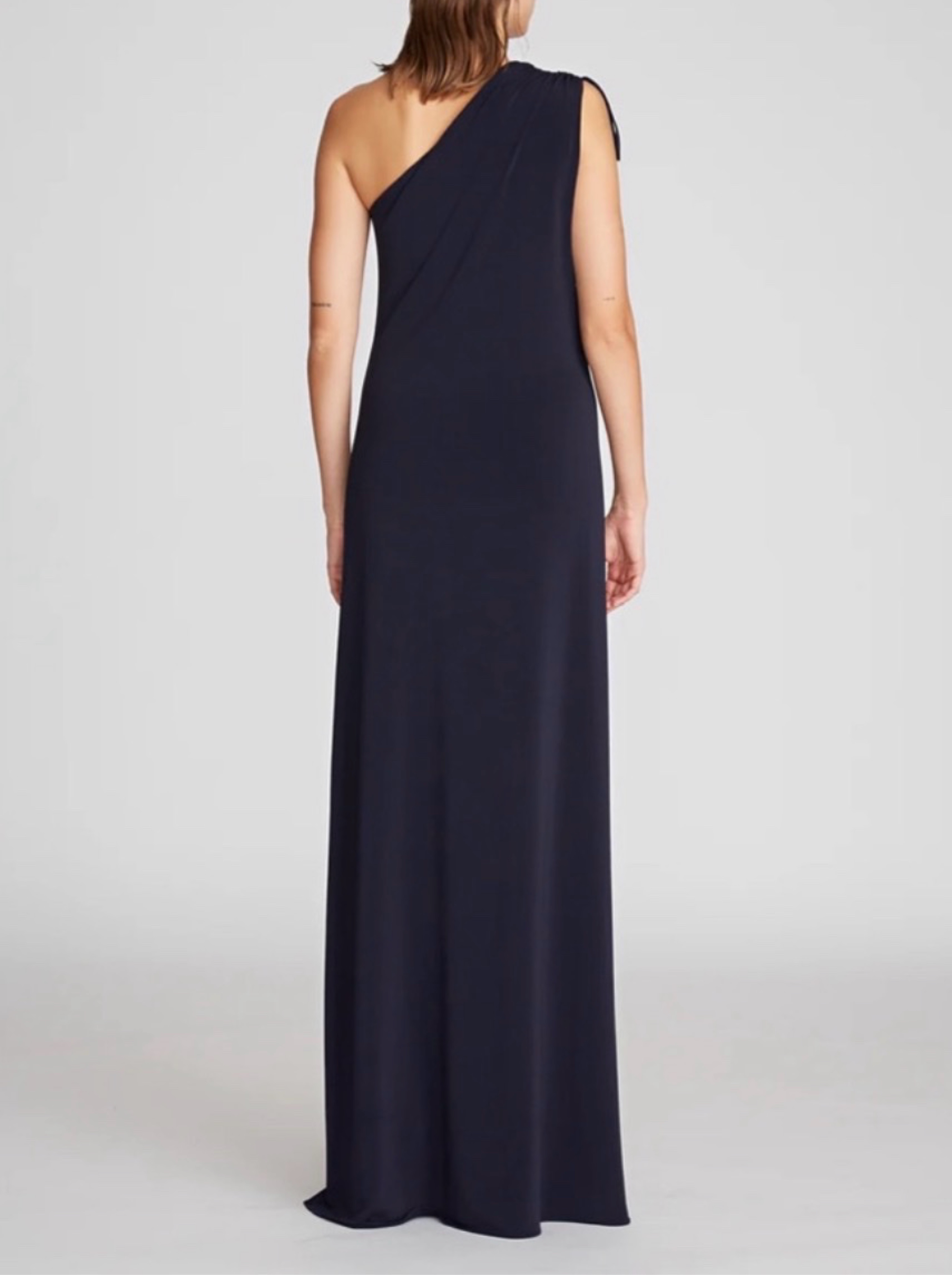halston heritage navy blue dress Halston Heritage Womens Dress 12 Blue Sleeveless V Neck Knee Length New