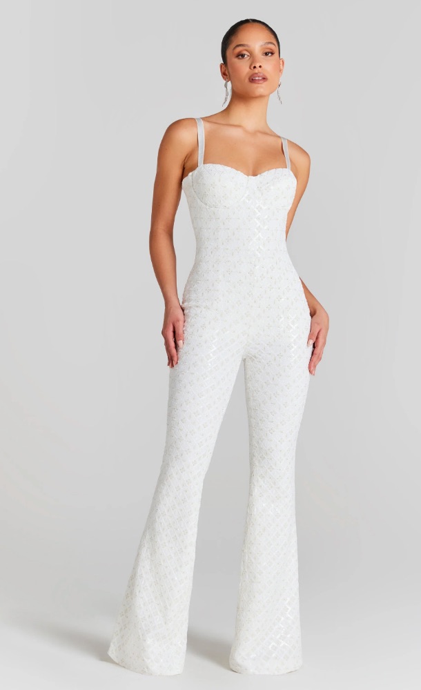 Nadine Merabi Hailey White Jumpsuit