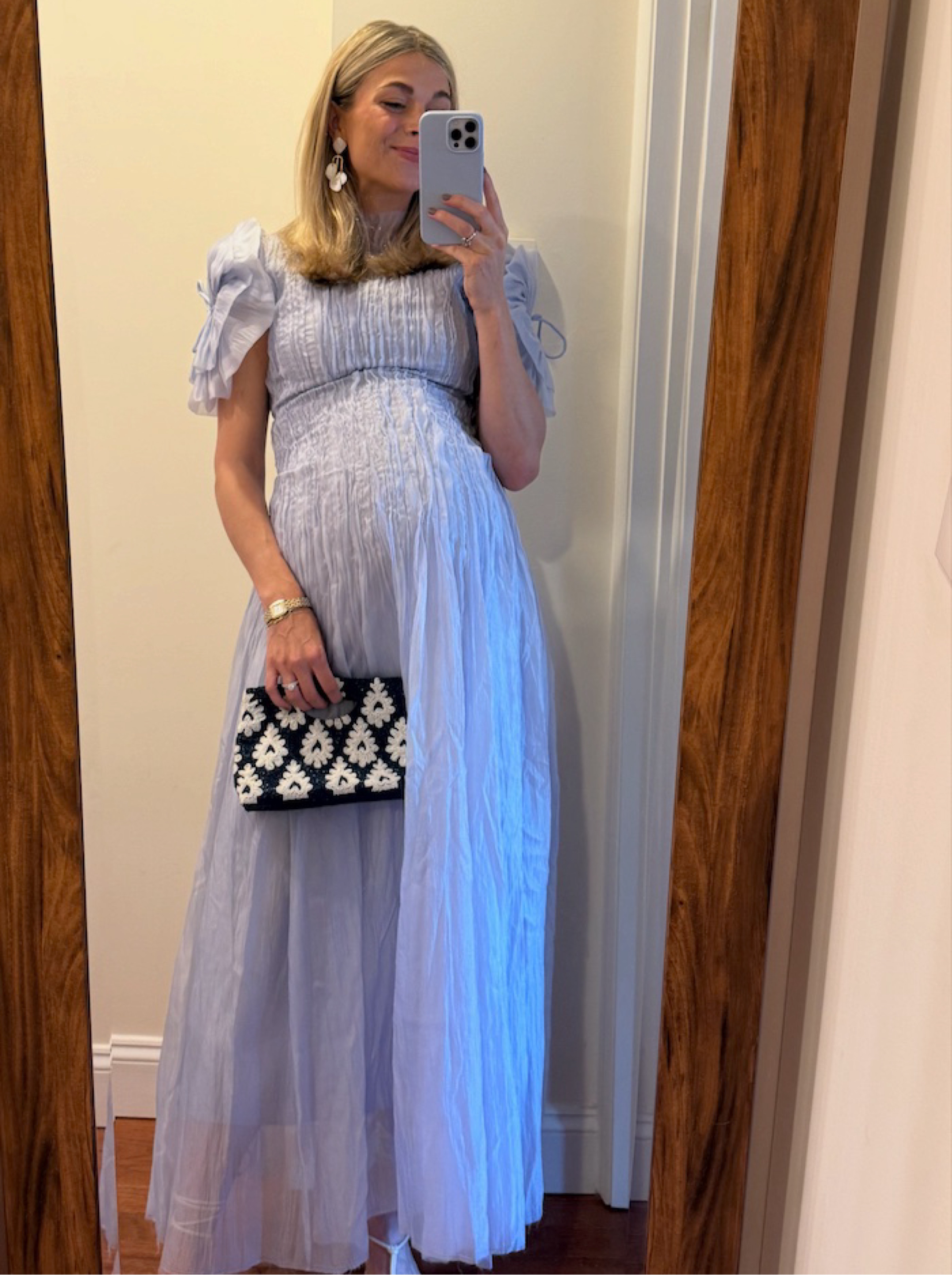 aje blue midi dress Aje Clara Midi Dress