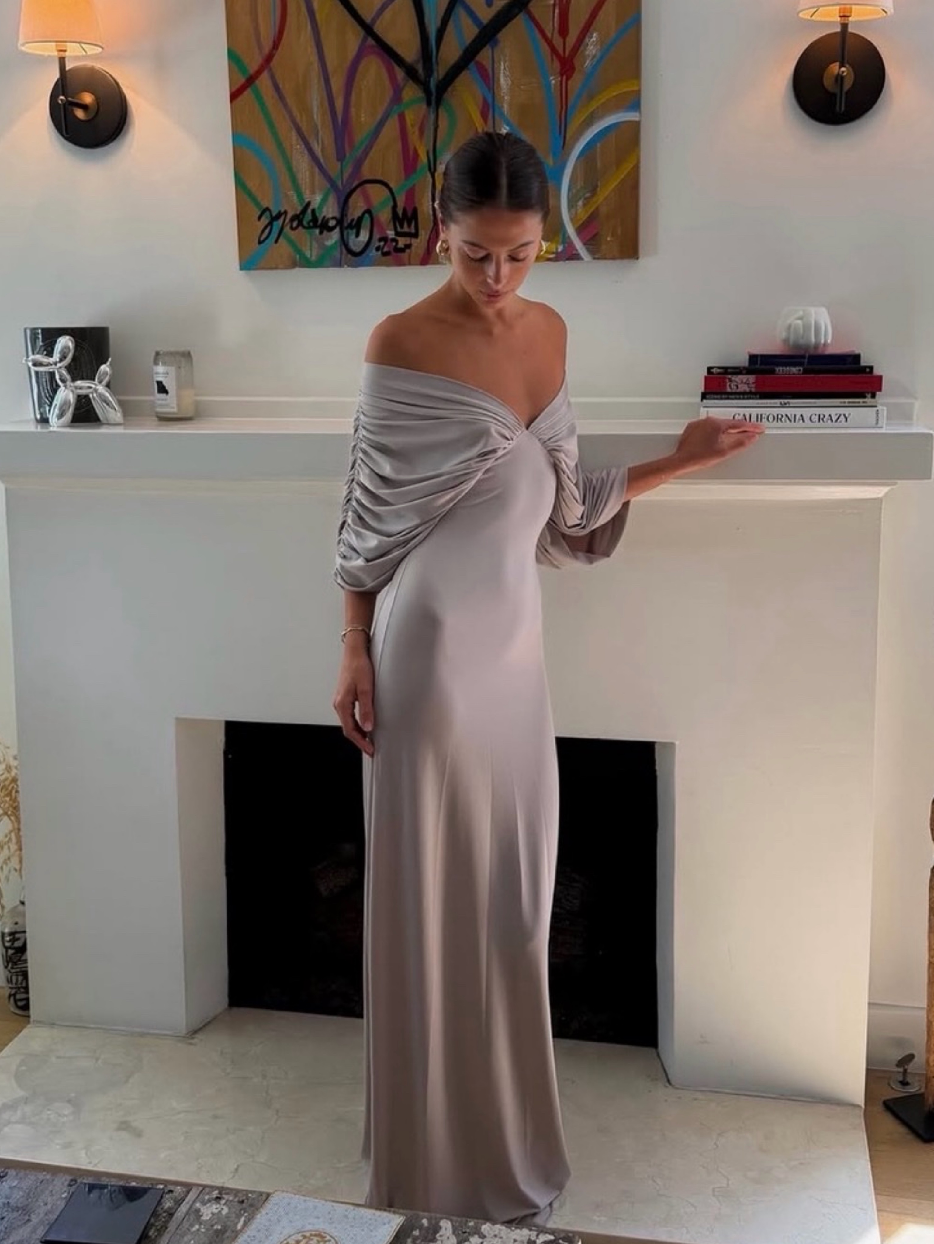 XS-S Ance Gria Neve Off-Shoulder Gown