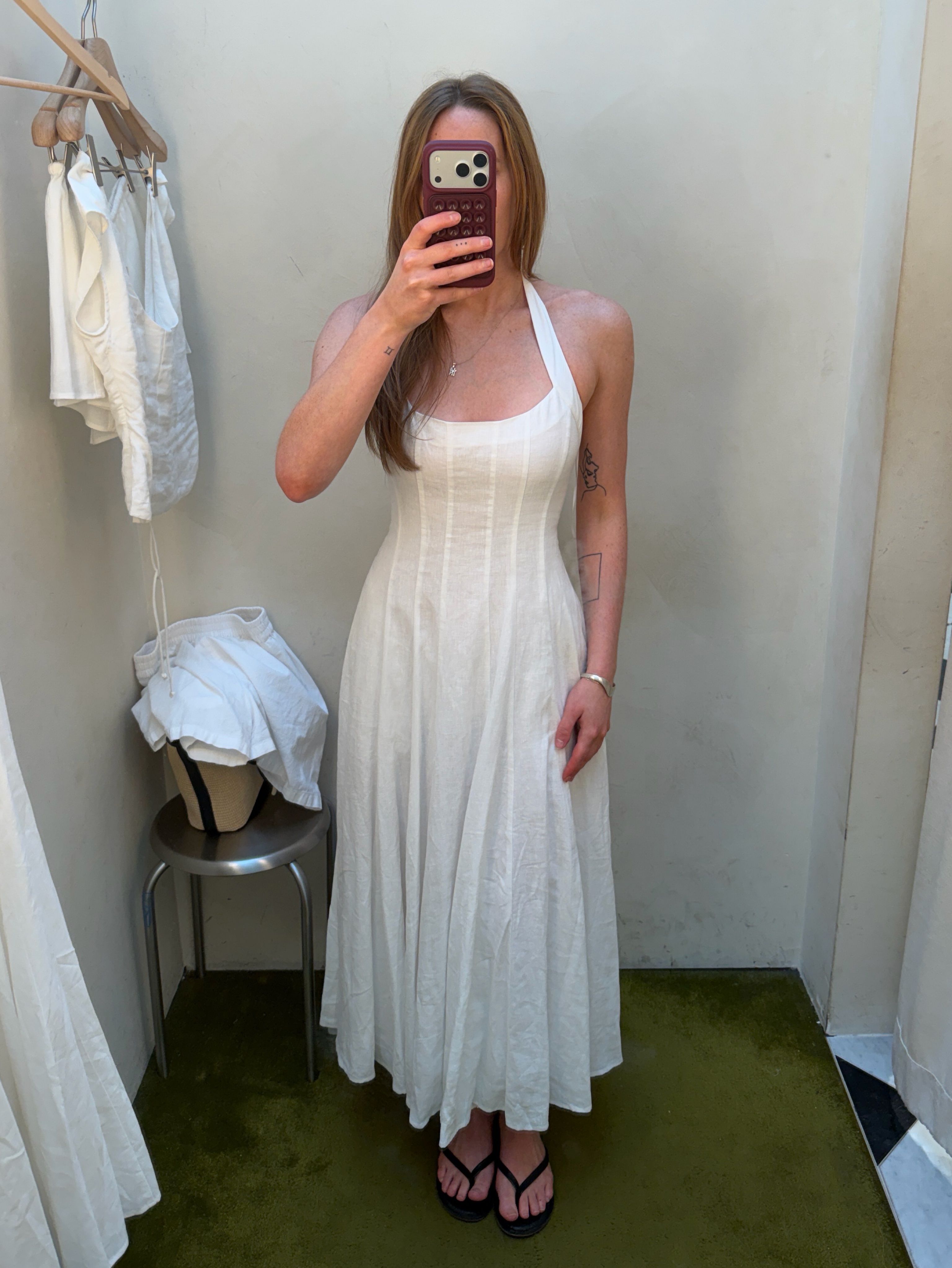 leila halter dress Guizio Leila Halter Dress White / XXS