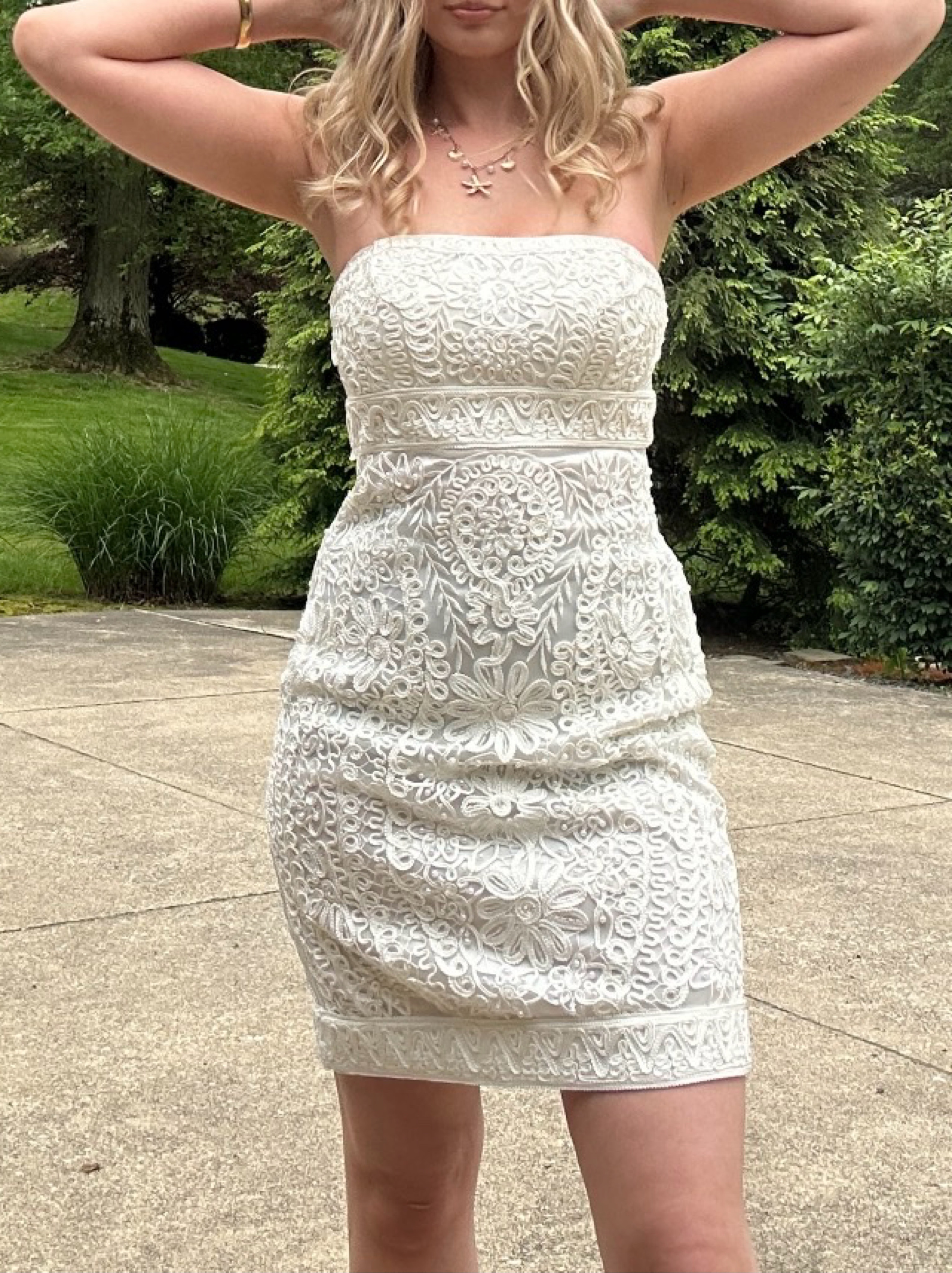 sue wong beaded strapless dress StraplessMini by Sue Wong Size.:L like drape. FY26WK36 A-line Organza Dark Blue