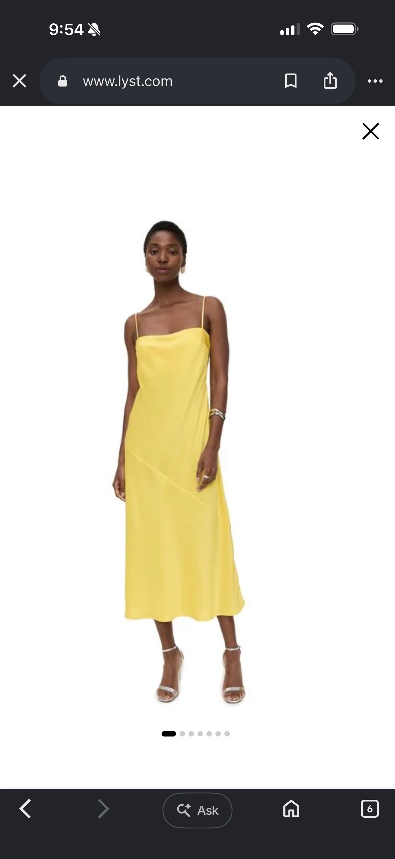 Yellow Linen Blend Midi Slip Dress by Susana Monaco - Pickle Yellow Linen Blend Midi Slip Dress by Susana Monaco - Pickle