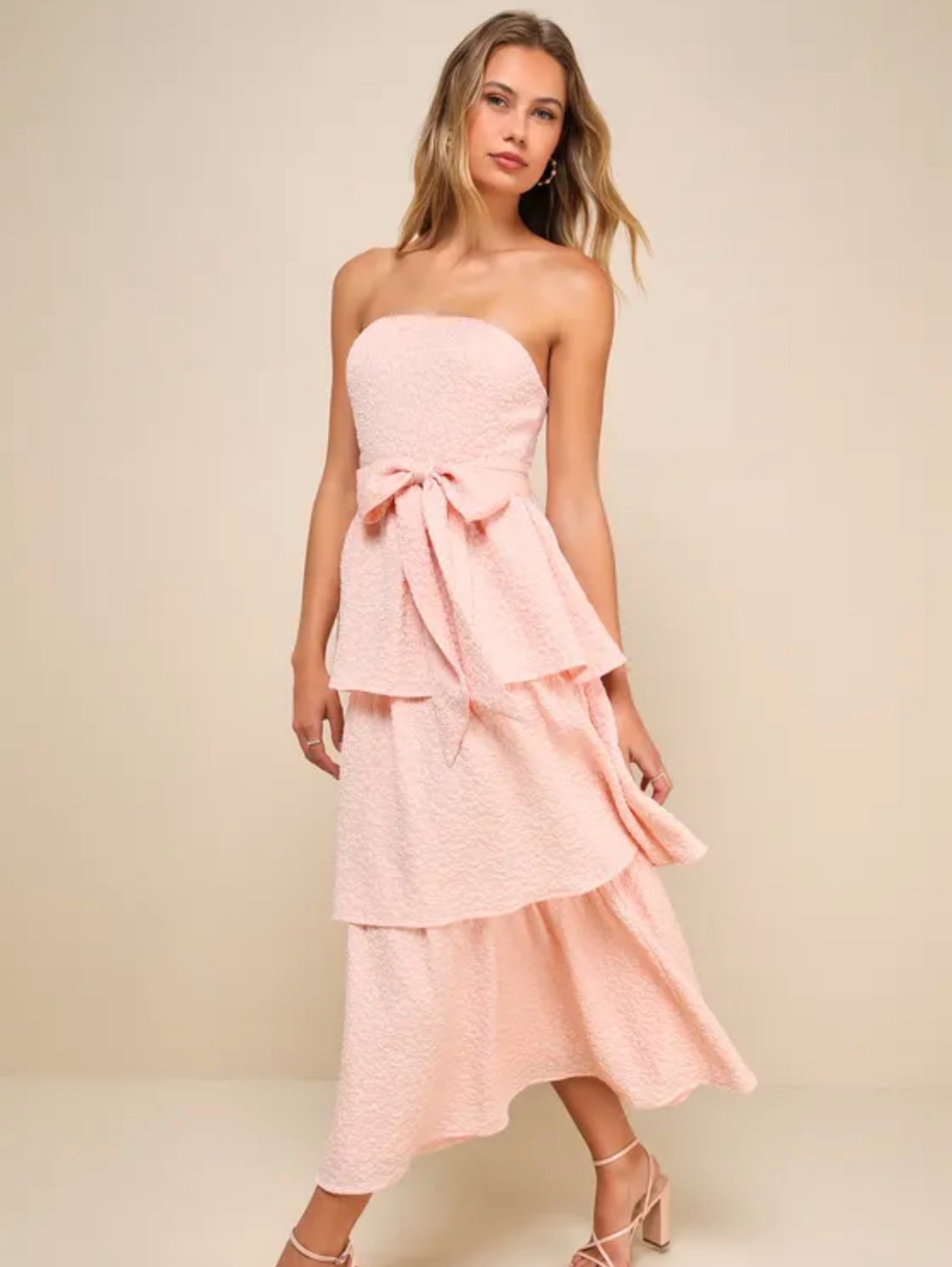 lulus blush pink dress Mitzie Blush Pink Embroidered Maxi Dress