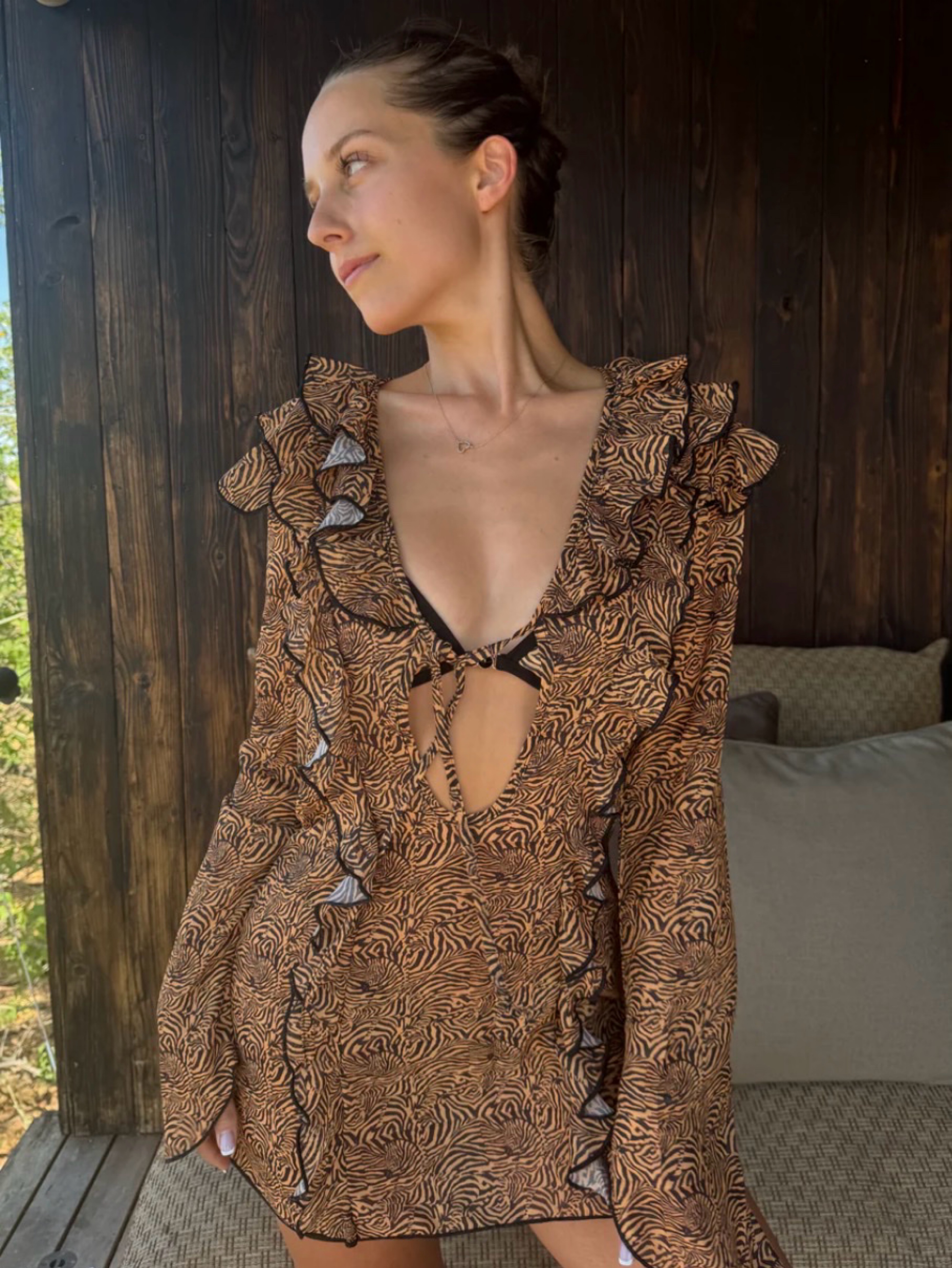 brown mob dress Sheath Lace Tulle Scoop Neck Short Sleeves Maxi Modest Dress with Sequins forward flair Brown Mother of the Bride