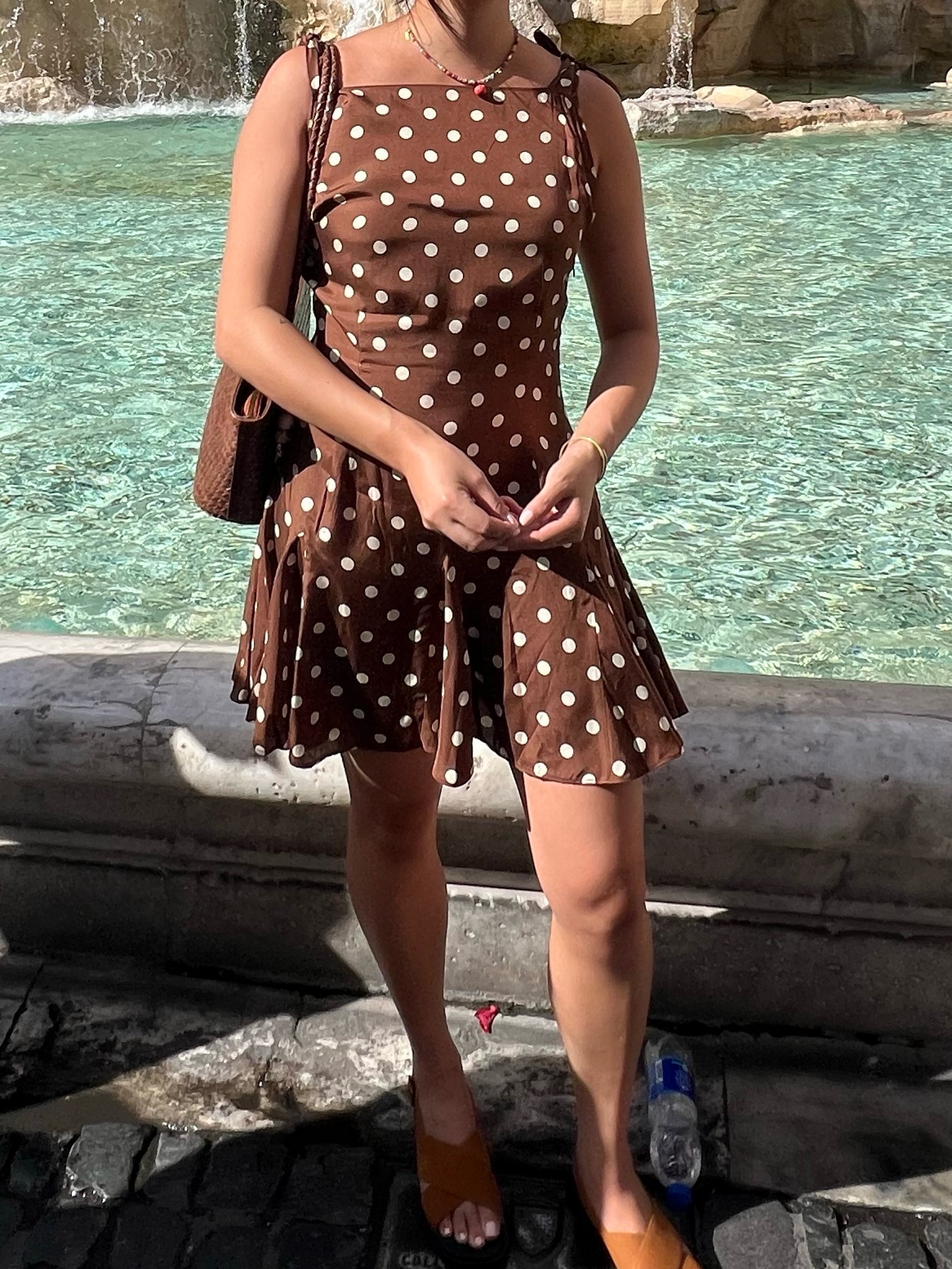 doen brown polka dot dress Doen Mazarin Polka Dot Dress by Doen
