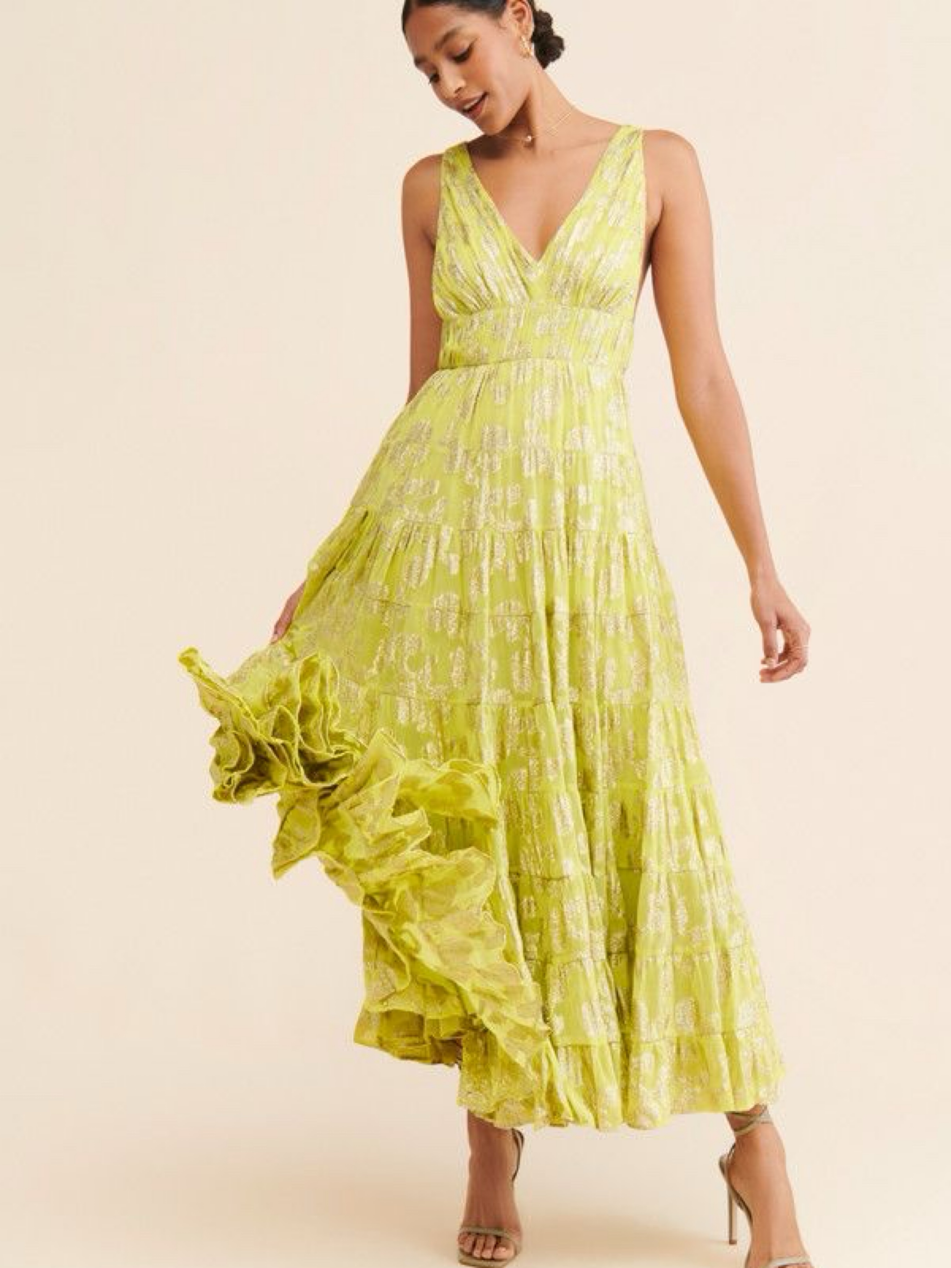 floral jacquard tiered maxi dress let me be ANTHROPOLOGIE Floral Jacquard Tiered Maxi Dress by Letmebe