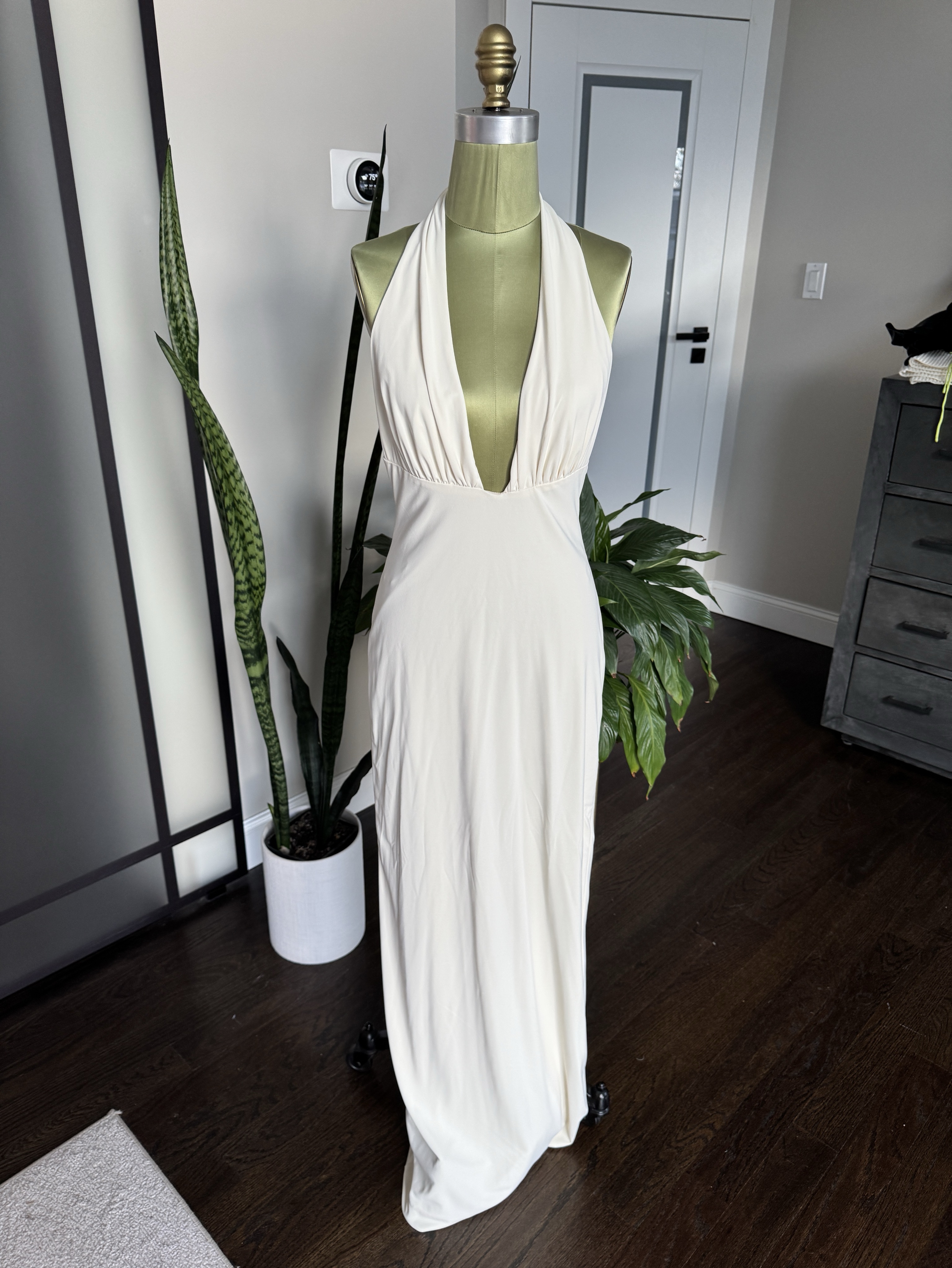 cream maxi dress zara NWT Cream Halter Maxi Dress Zara by Zara