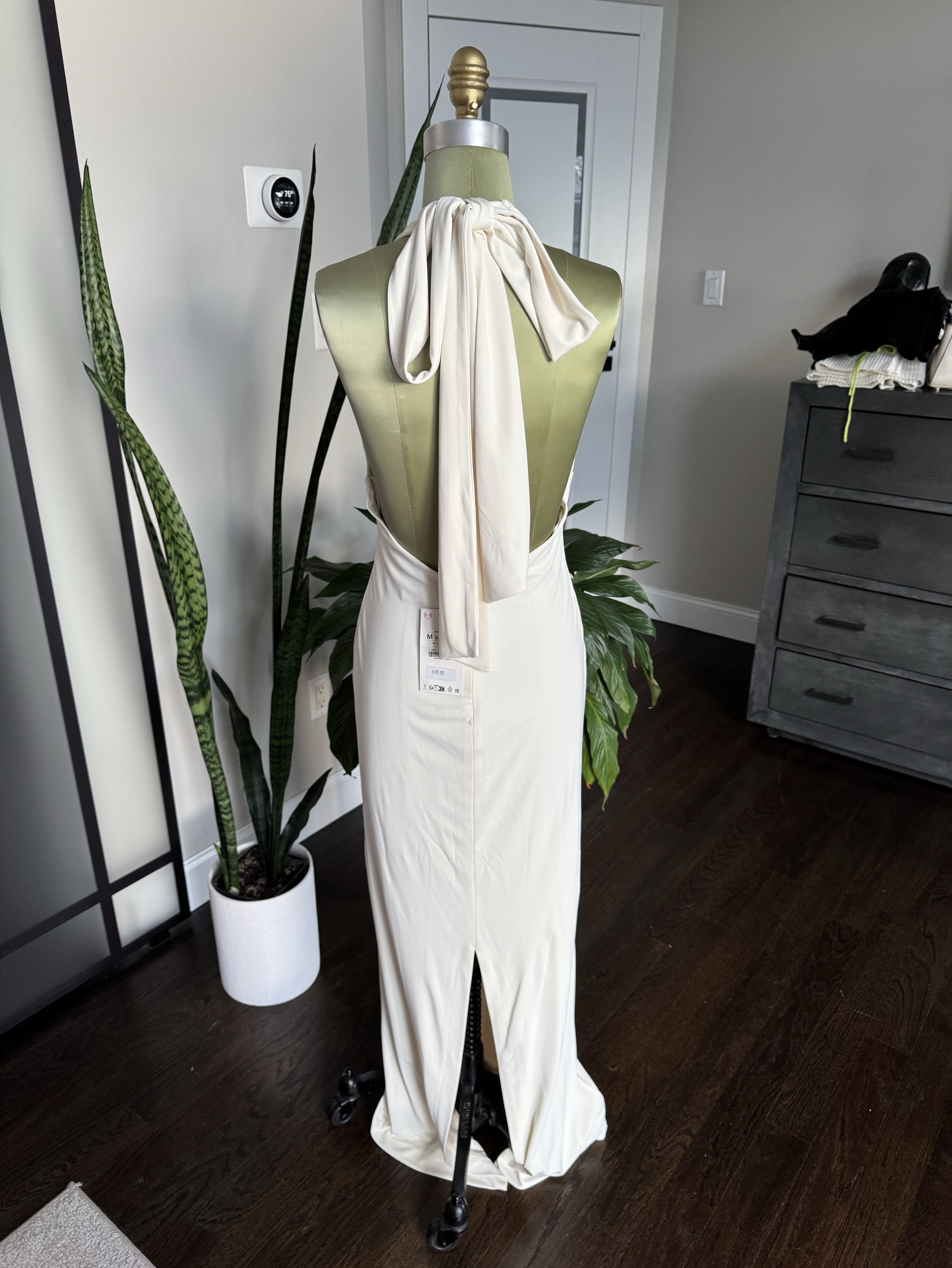 cream maxi dress zara NWT Cream Halter Maxi Dress Zara by Zara