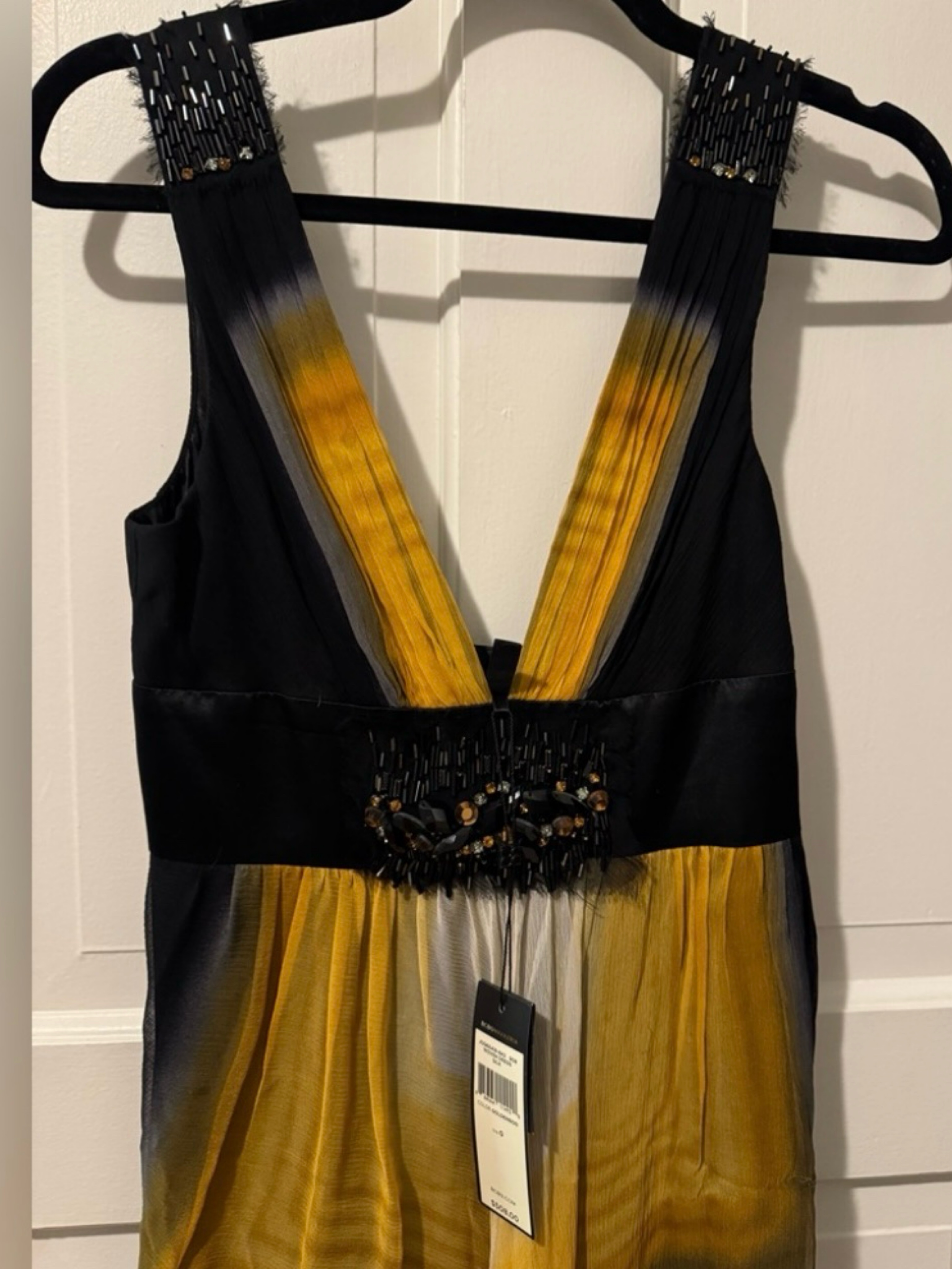 bcbg silk dress BCBGMAXAZRIA Sheer Chiffon Panels Silk Dress