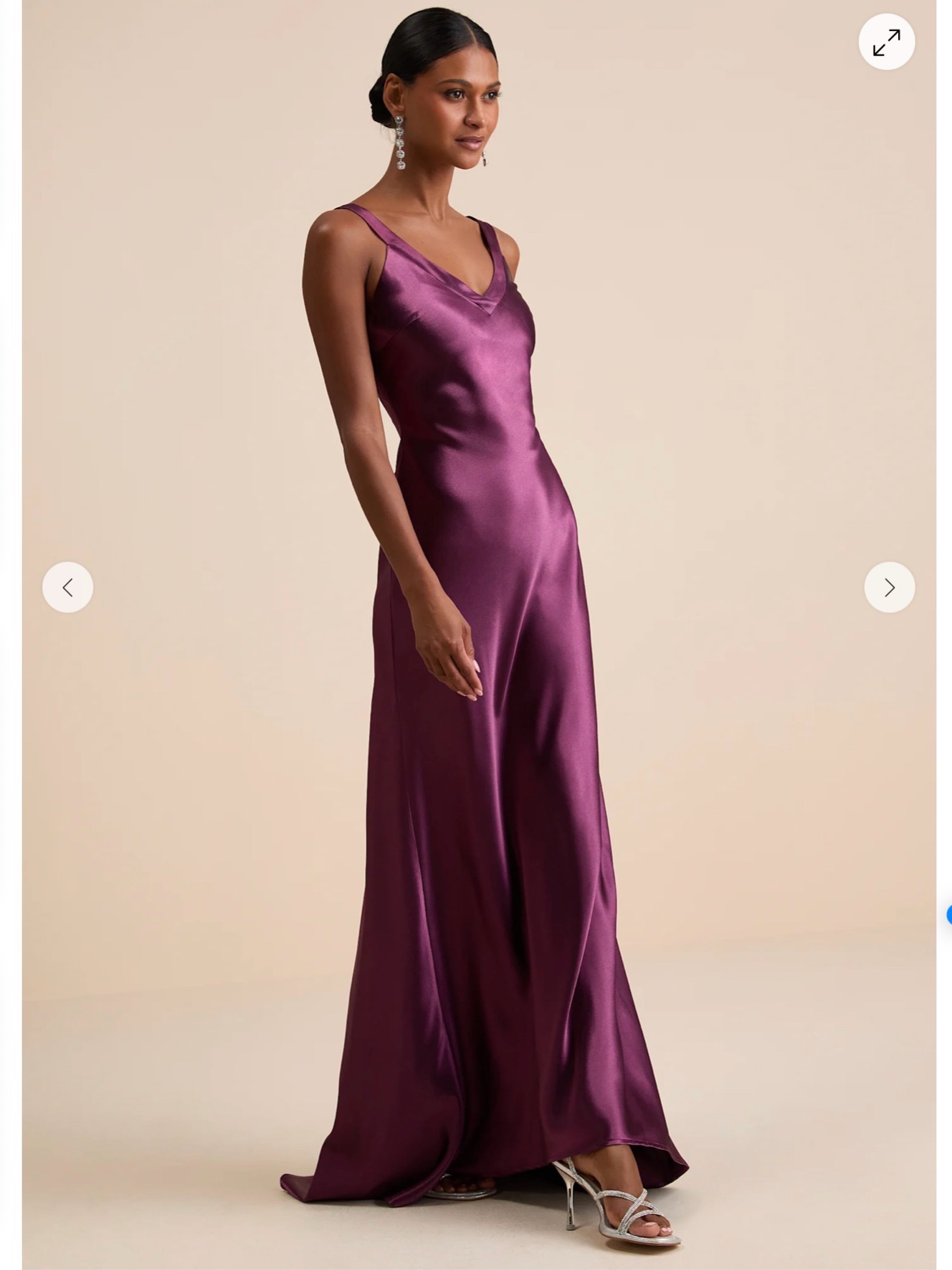 purple dress lulus Lulu's Perfectly Classy Plum Satin Strappy Maxi by 100% Polyester Dusty Purple Dress - Maxi