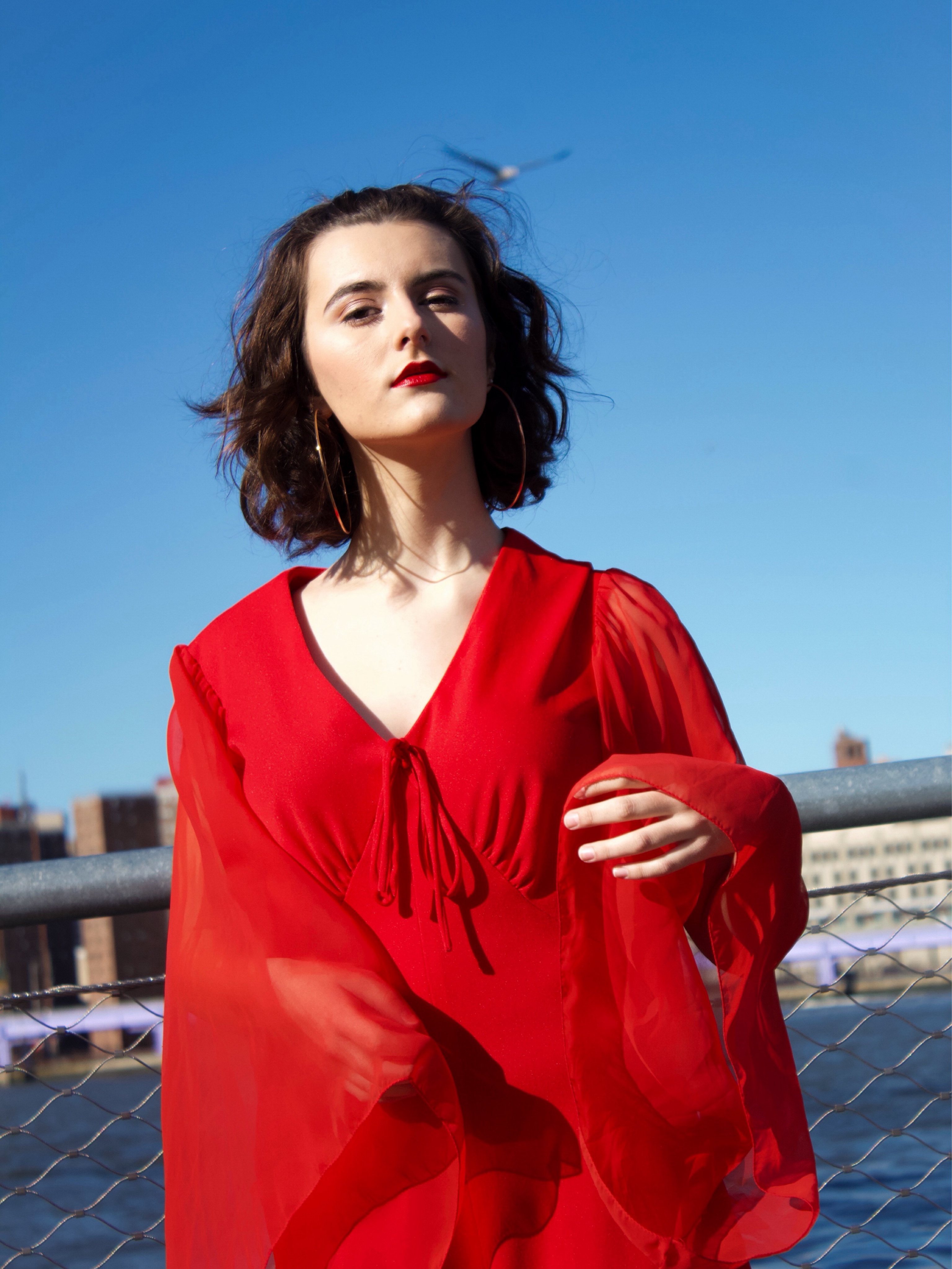 VINTAGE KATE BUSH INSPIRED RED DRESS