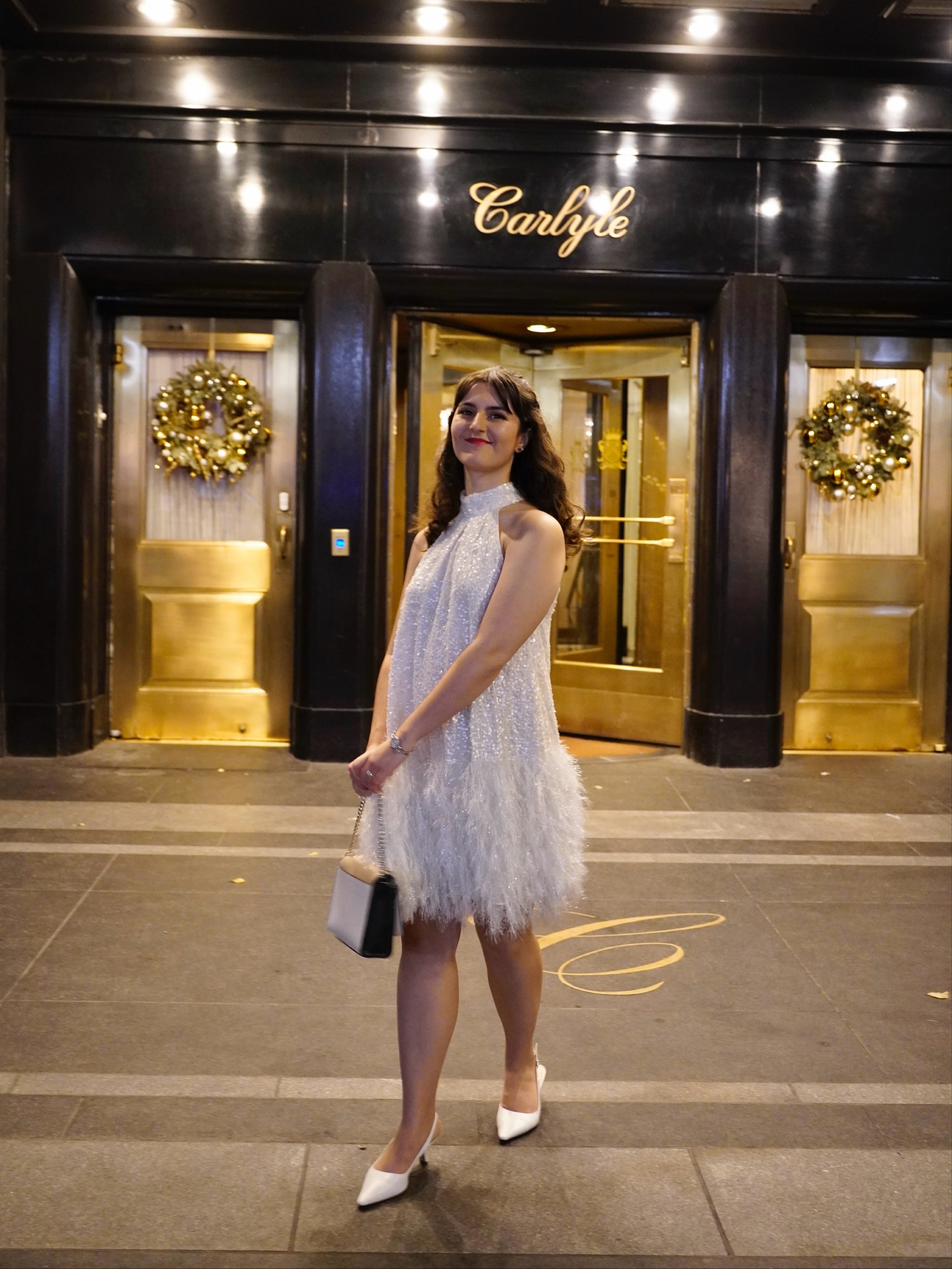 ASOS: White Sequin/Feather Dress