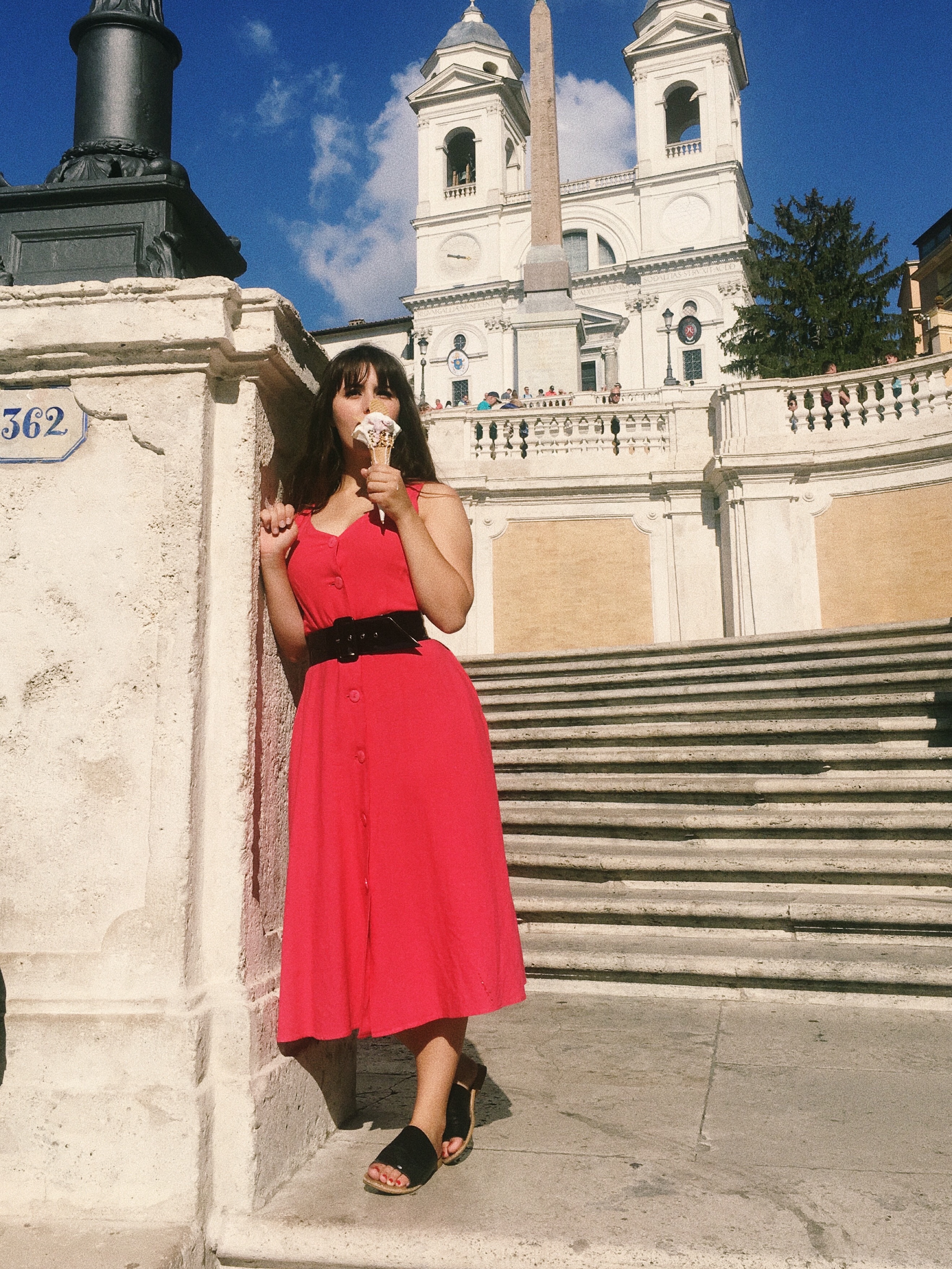 VINTAGE PINK BUTTON DRESS