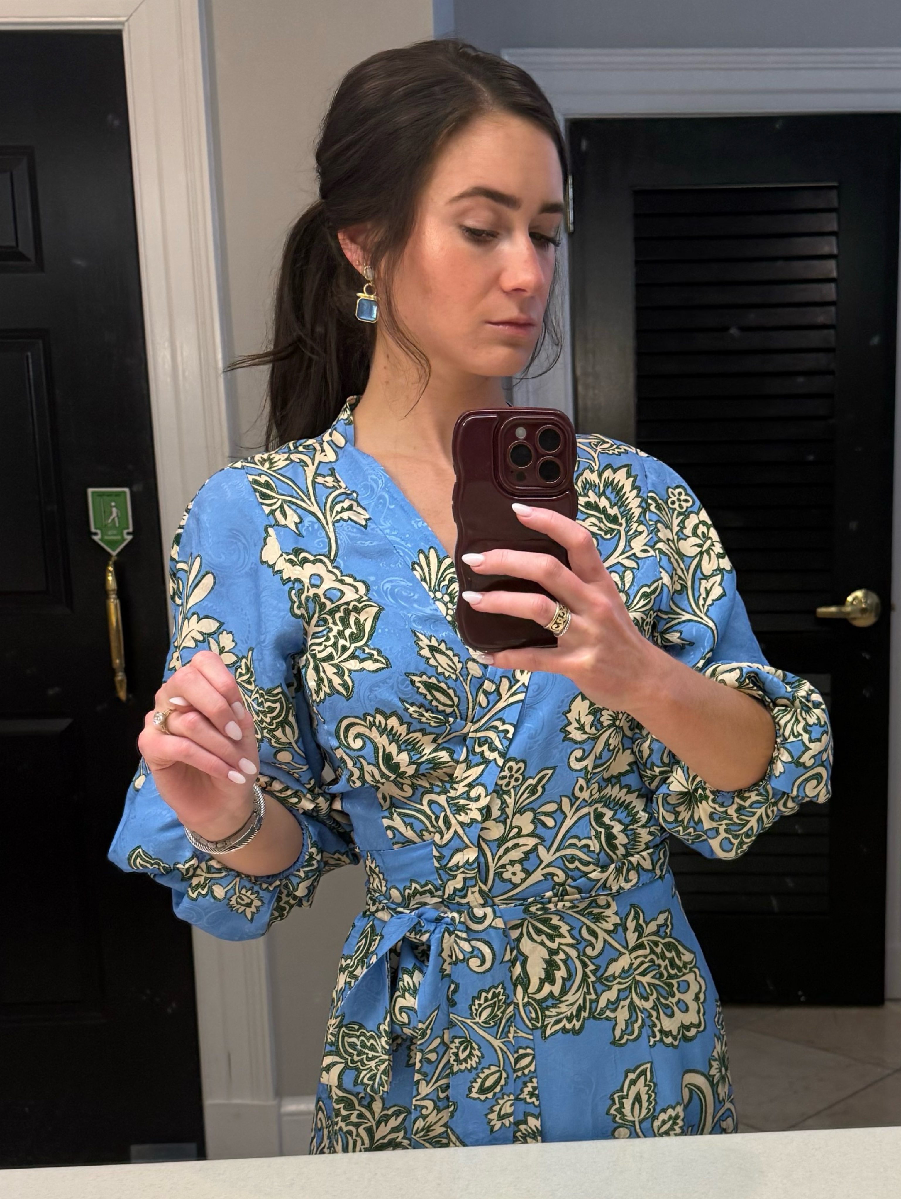 CARA CARA MIDI SILK WRAP DRESS