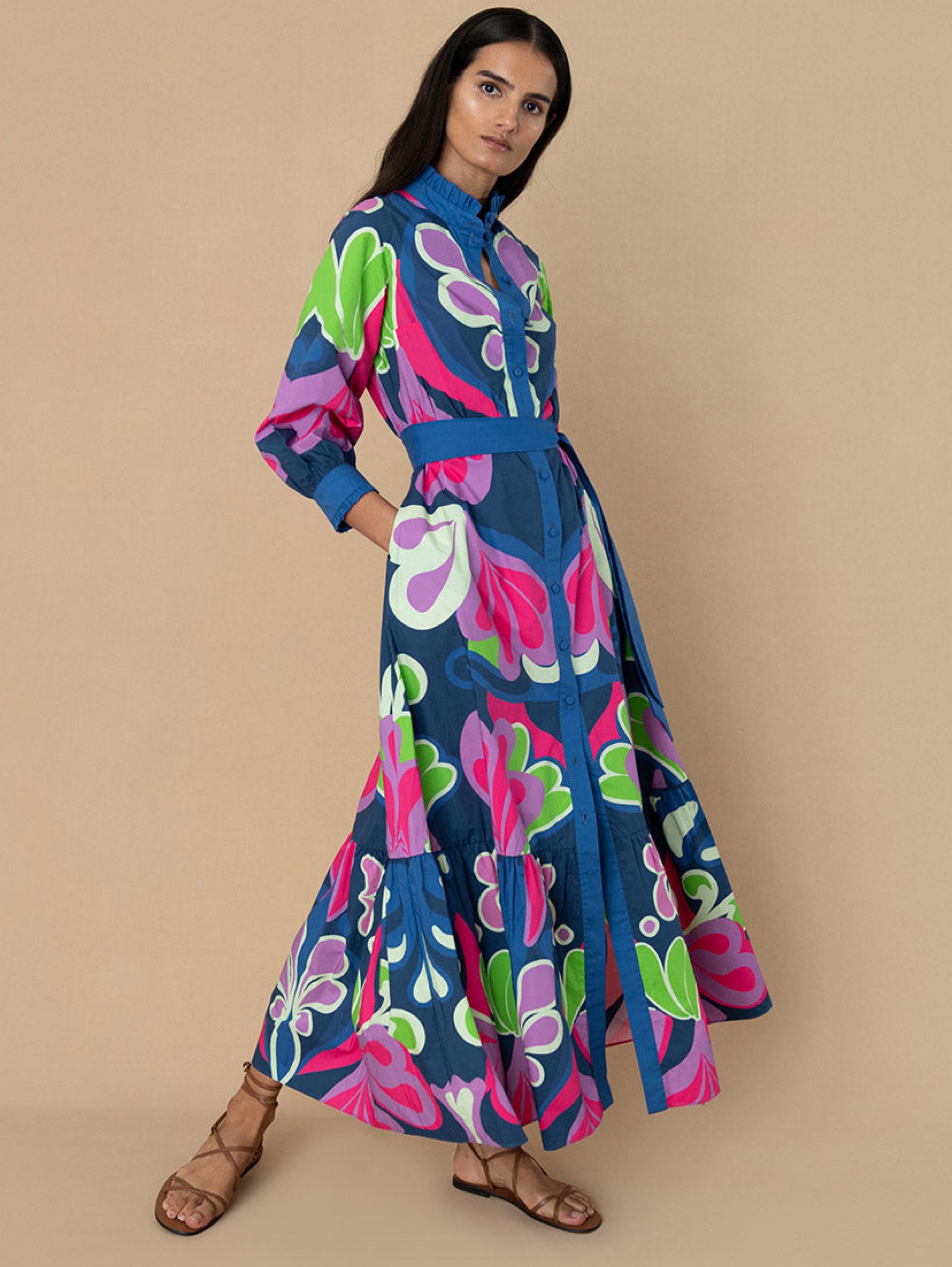 Borgo de Nor Maxi dress long sleeves