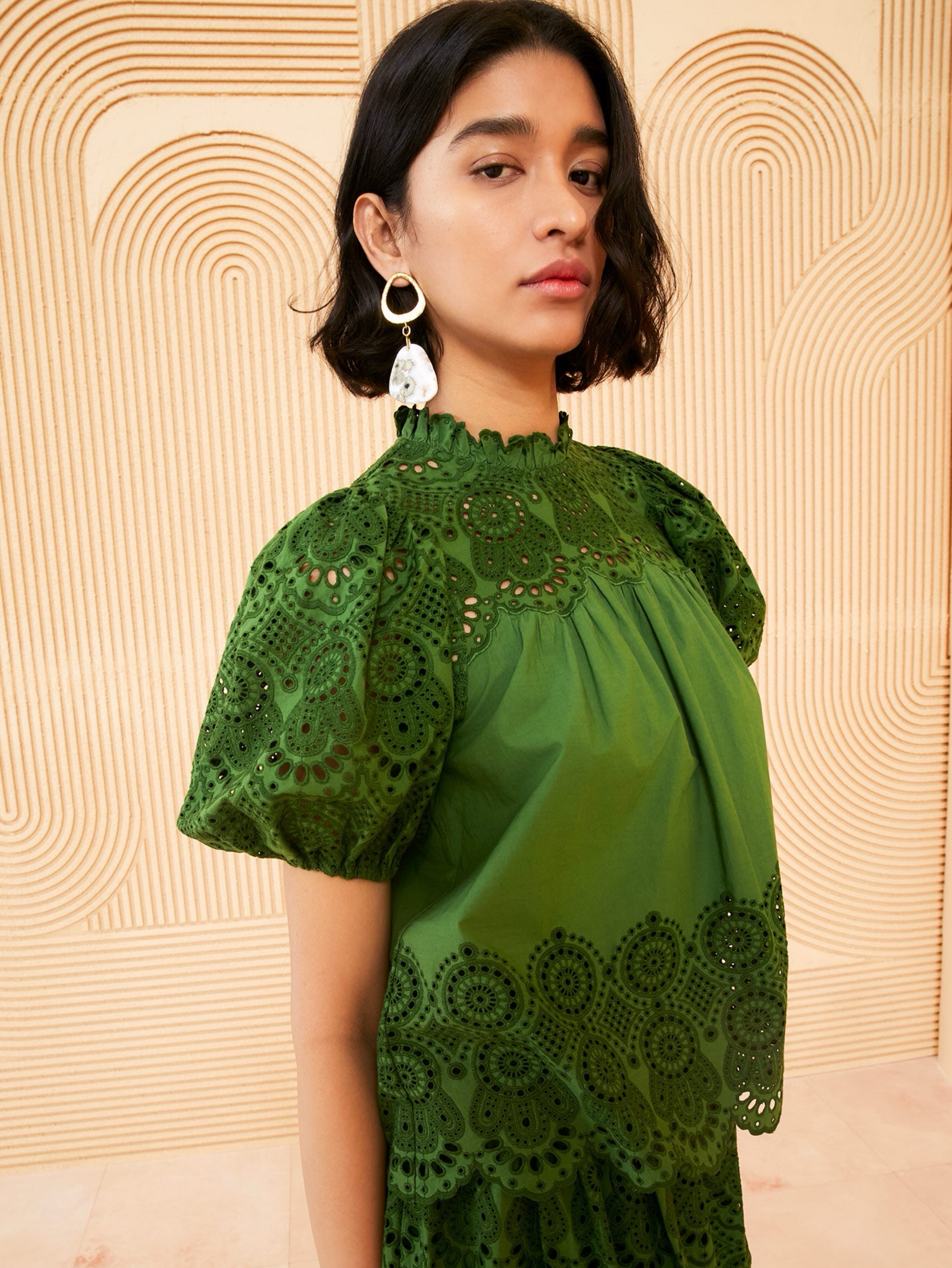 ULLA JOHNSON EMERALD BLOUSE
