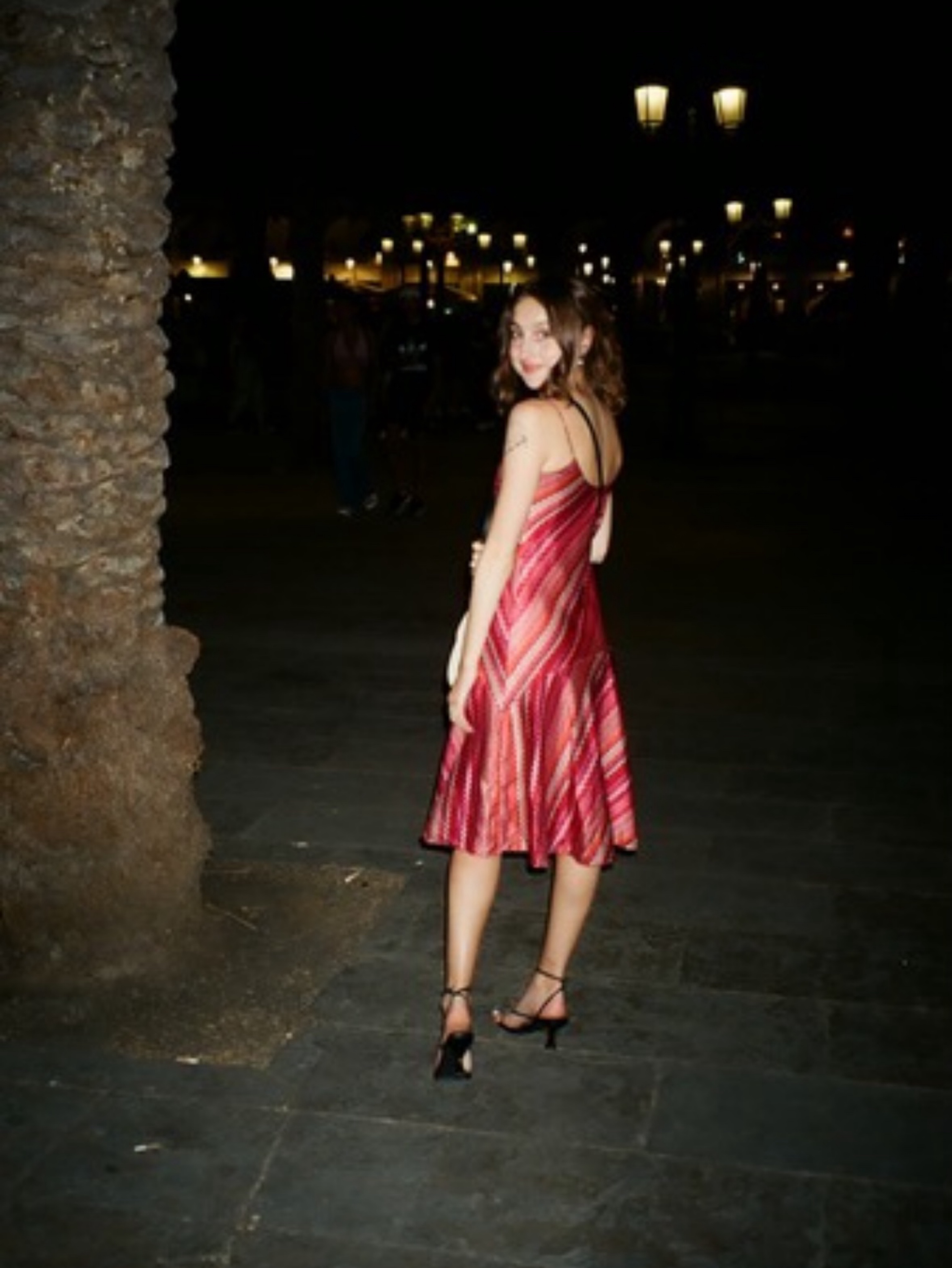 VINTAGE satin midi dress