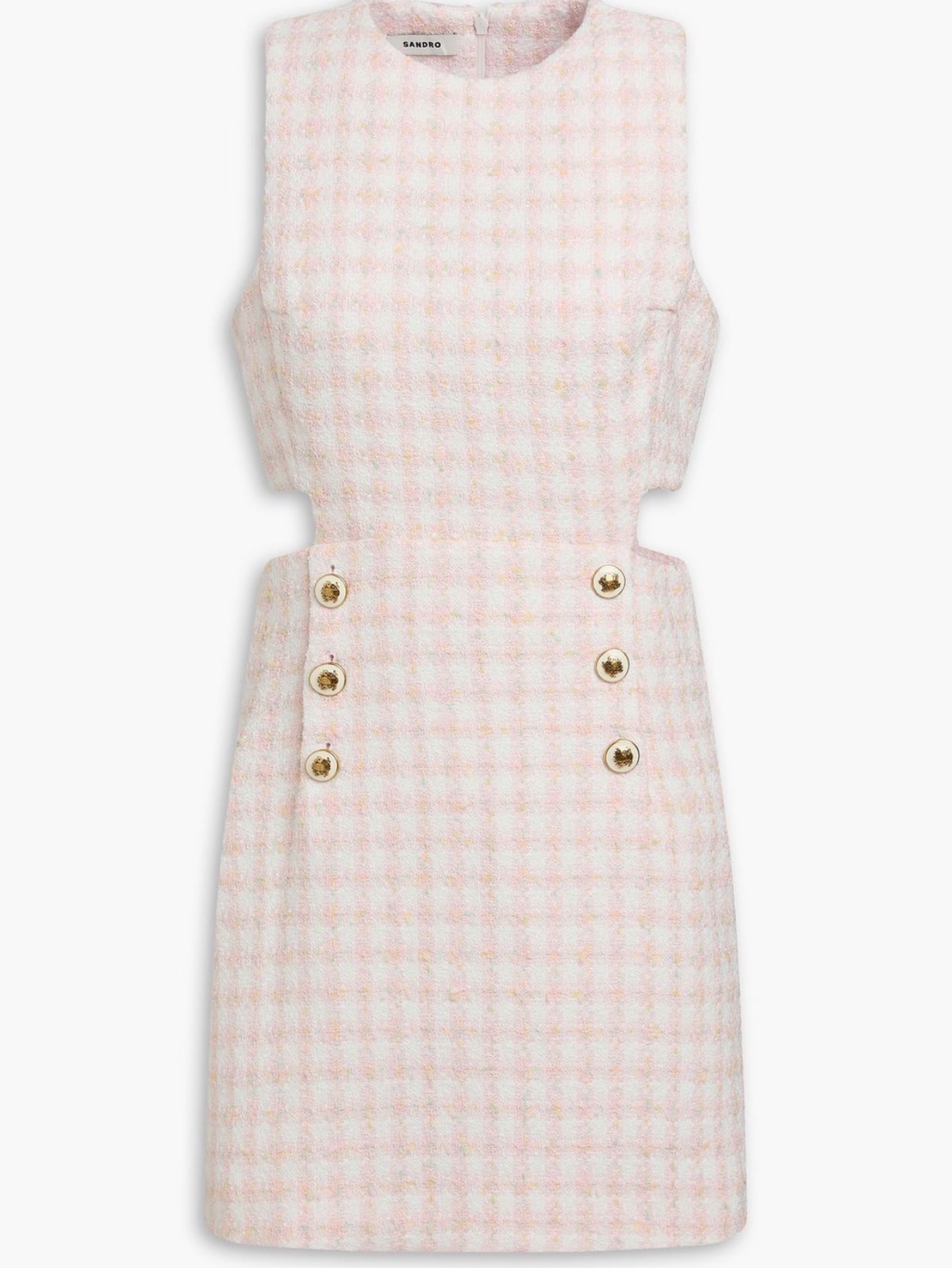 sandro pink tweed dress Sandro Pink Tweed Mini Dress by Sandro