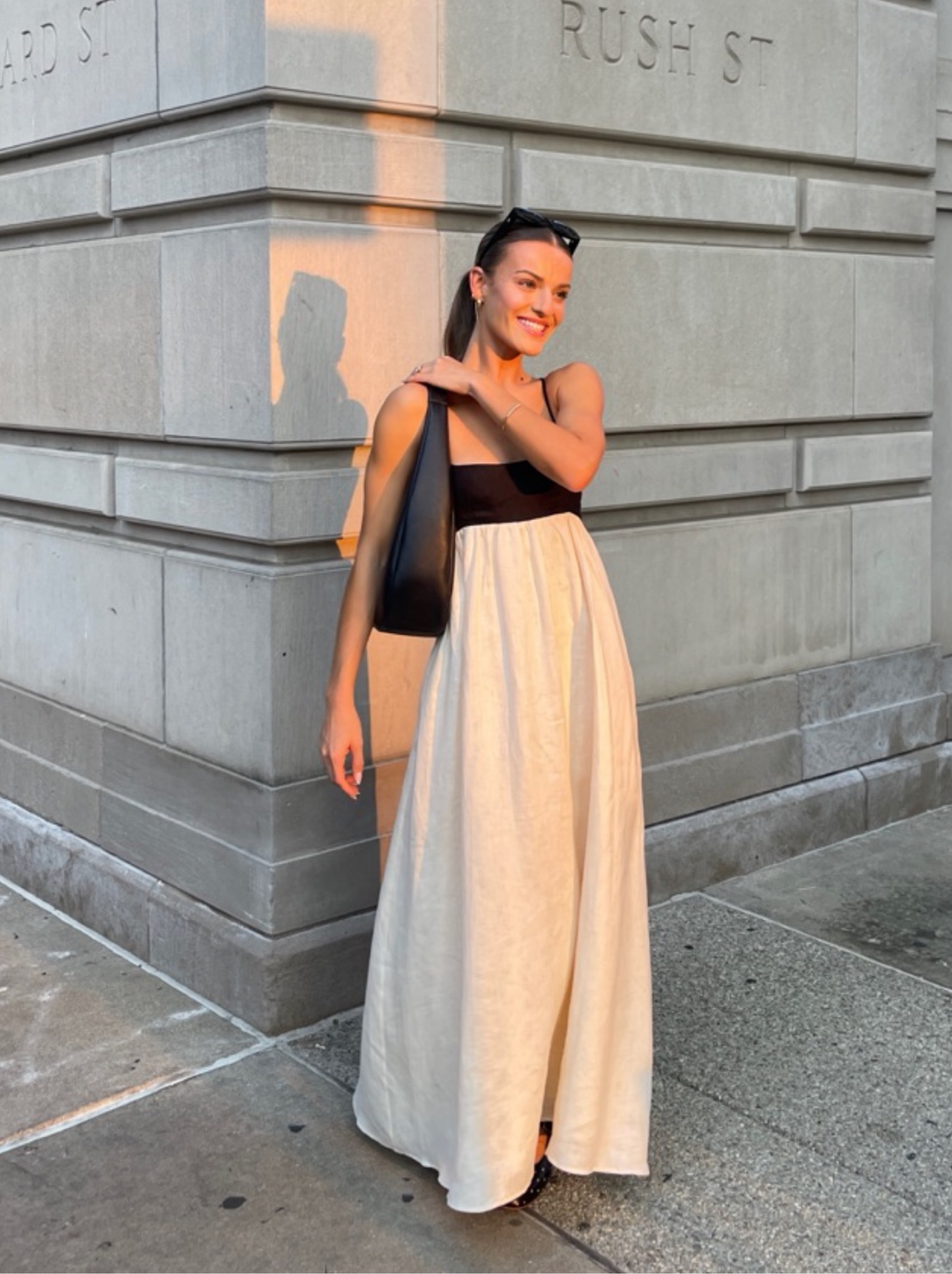 nia clove maxi dress Sold out NIA Clove Dress in Ecru & black by Nia